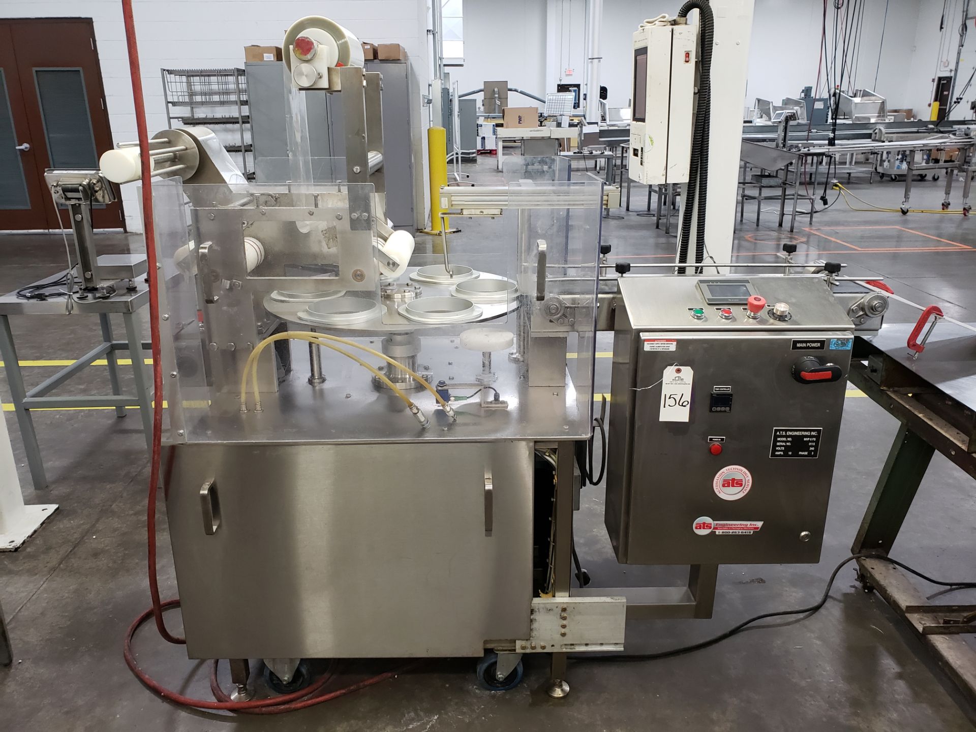 2013 A.T.S. Engineering 6-Station Rotary Tub / Cup Filling Sealing Machine, Model MV | Rig Fee: $650 - Image 2 of 9