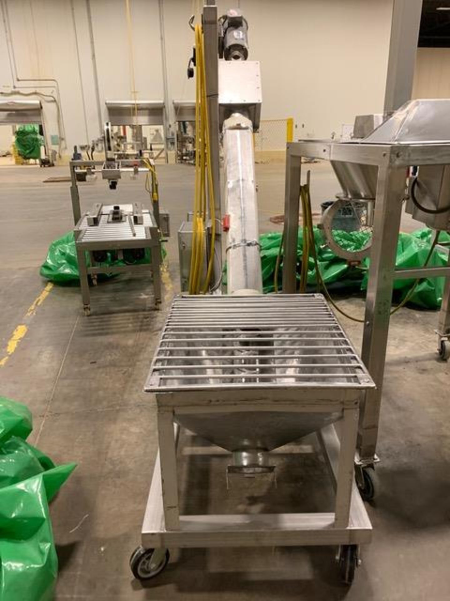 Flexicon Style Stainless Steel Hopper / Flexible Incline Auger Conveyor, 7 - Loc: NJ | Rig Fee: $125 - Image 4 of 4