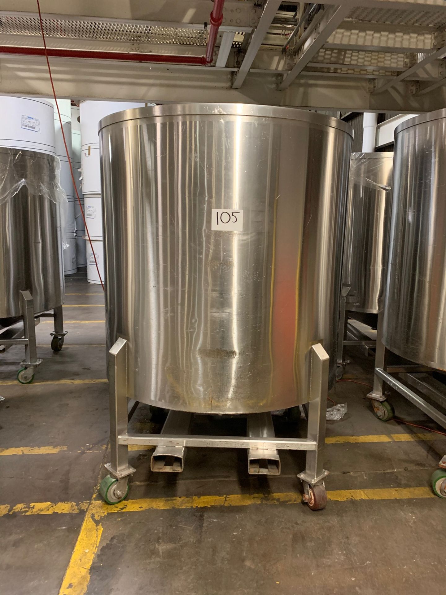 Food Grade Stainless Steel Slight Cone Bottom Single Wall Mobile Storage T - Loc: MI | Rig Fee: $75