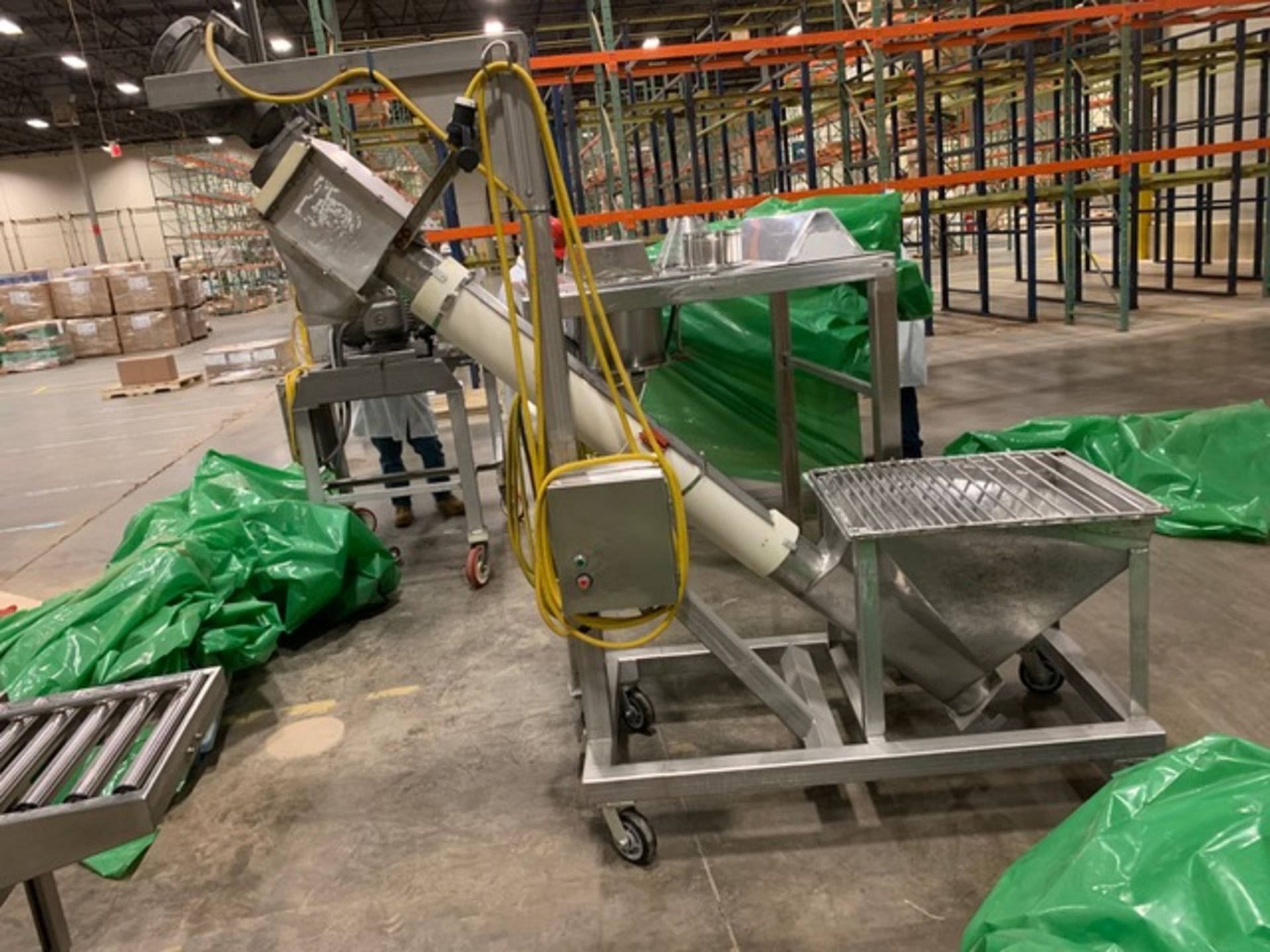 Flexicon Style Stainless Steel Hopper / Flexible Incline Auger Conveyor, 7 - Loc: NJ | Rig Fee: $125 - Image 2 of 4