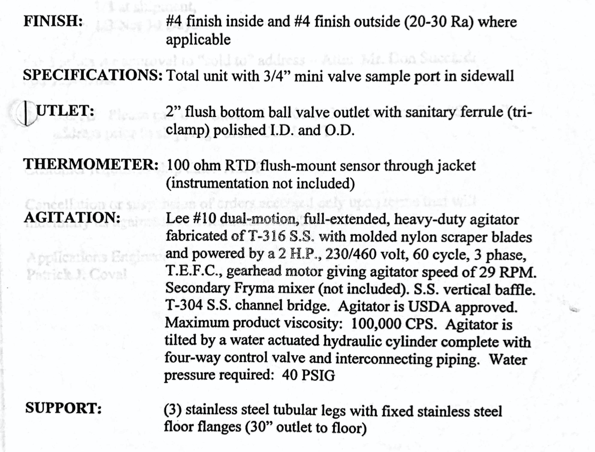 Reactor - Lee 20 Gallon Jacketed Vacuum and Pressure Rated Scrape & High S - Loc: NJ | Rig Fee: $300 - Image 7 of 8