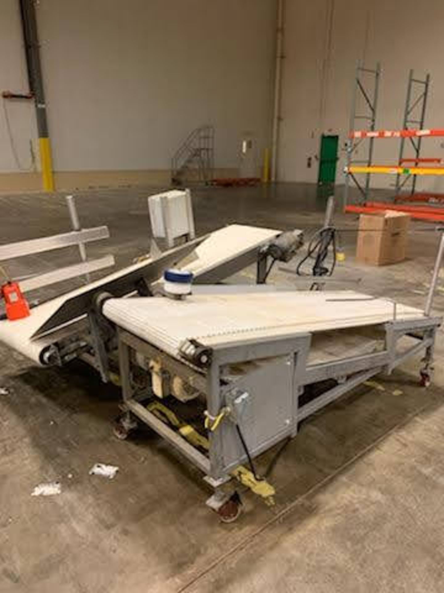 (2) Incline Plastic Belt Conveyors with SS Frame - Loc: NJ | Rig Fee: $125