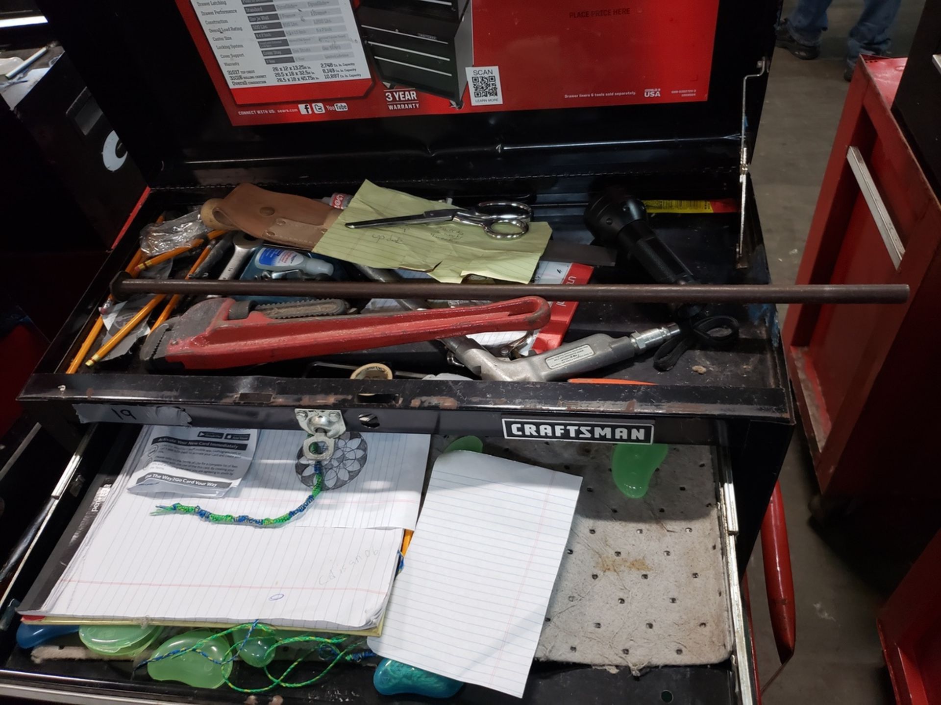 Craftsman Top & Bottom Tool Chests, W/ Contents, (See Additional Pictures) Rig Fee: $25 - Image 2 of 8