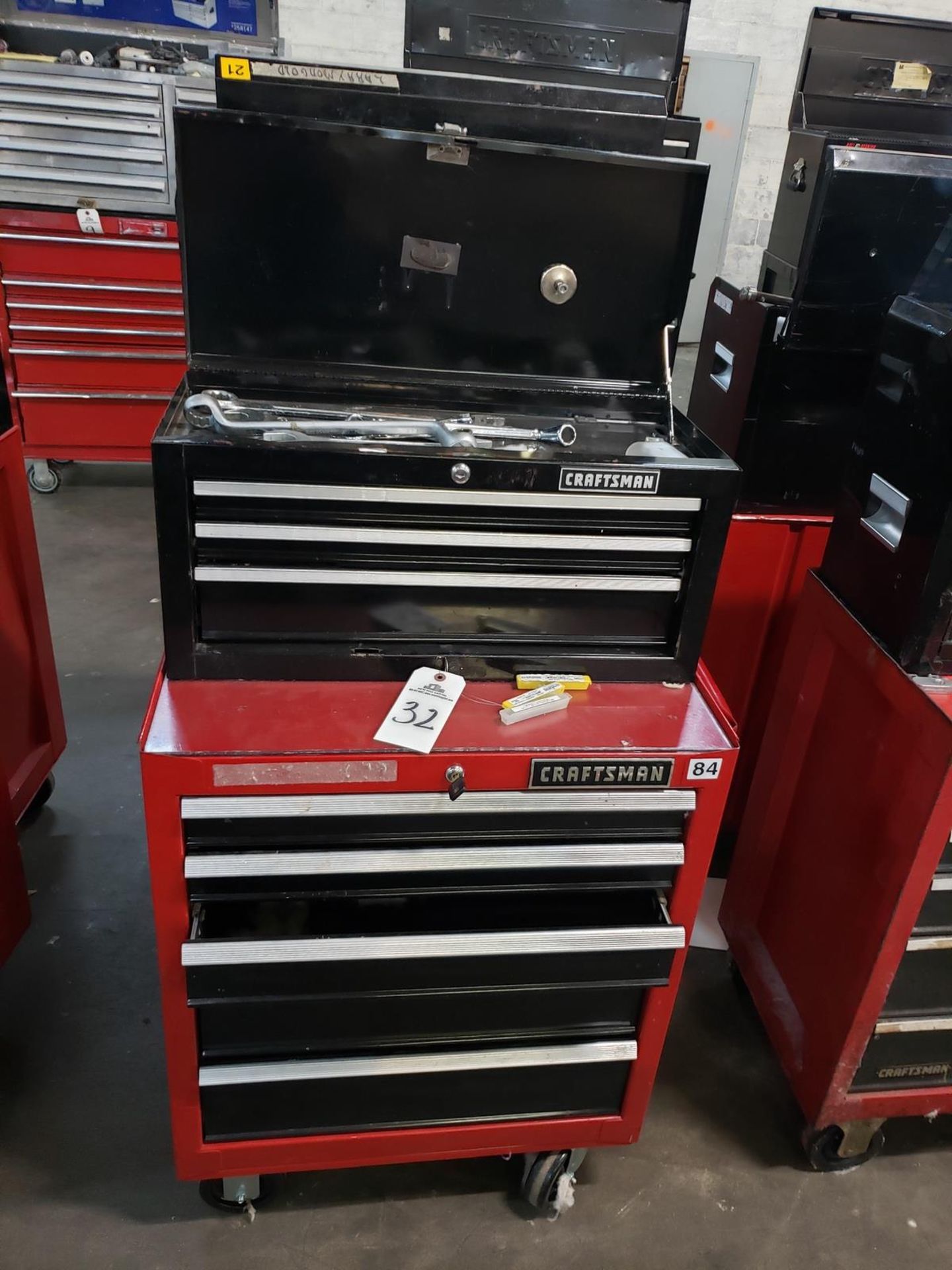 Craftsman Top & Bottom Tool Chests, W/ Contents, (See Additional Pictures) Rig Fee: $25