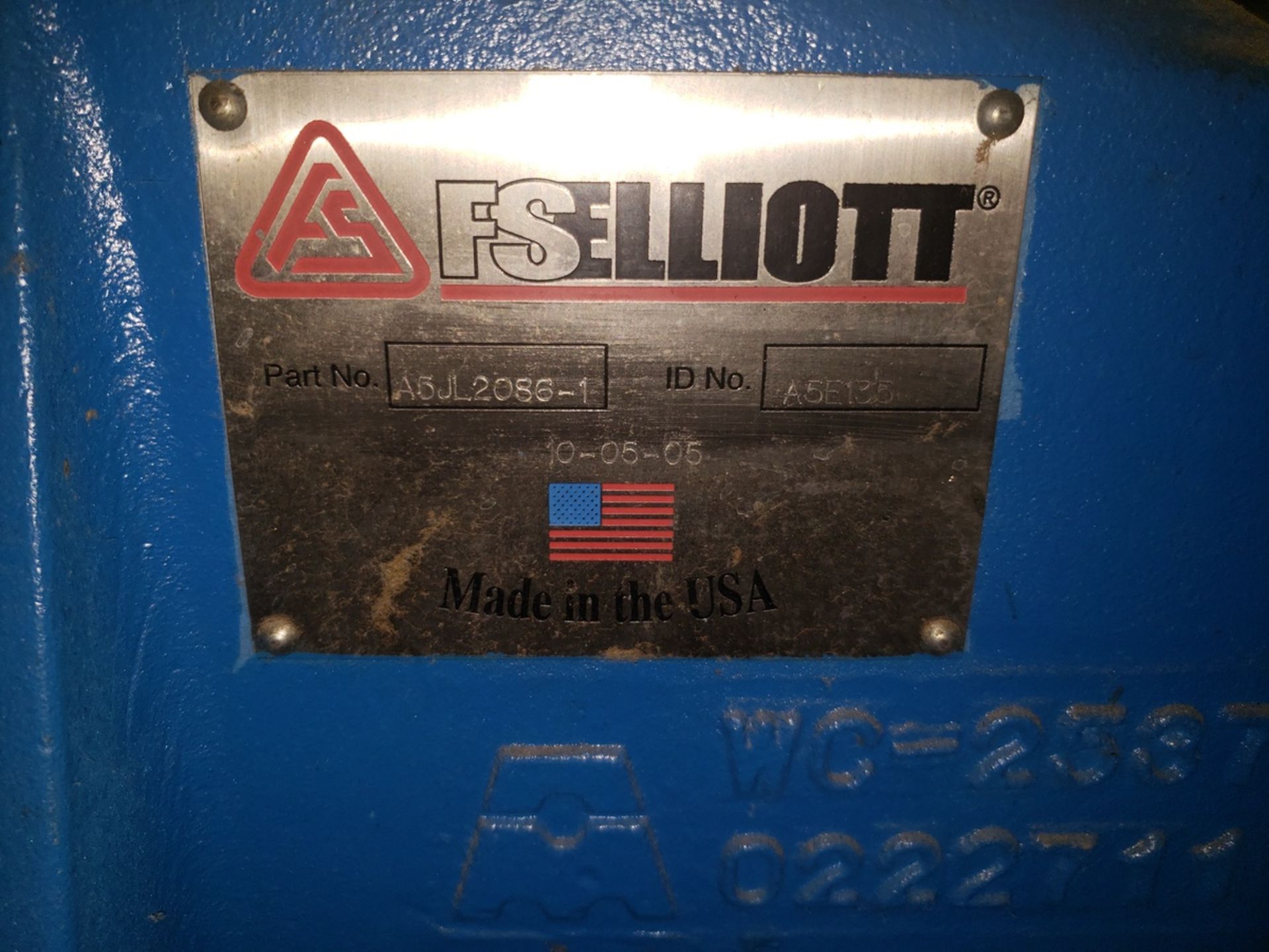 F.S. Elliott 800 HP Turbo-Vane Air Compressor Skid, M# A5JL2086-1, W/ FS Elliott Regu Rig Fee: $1000 - Image 5 of 7