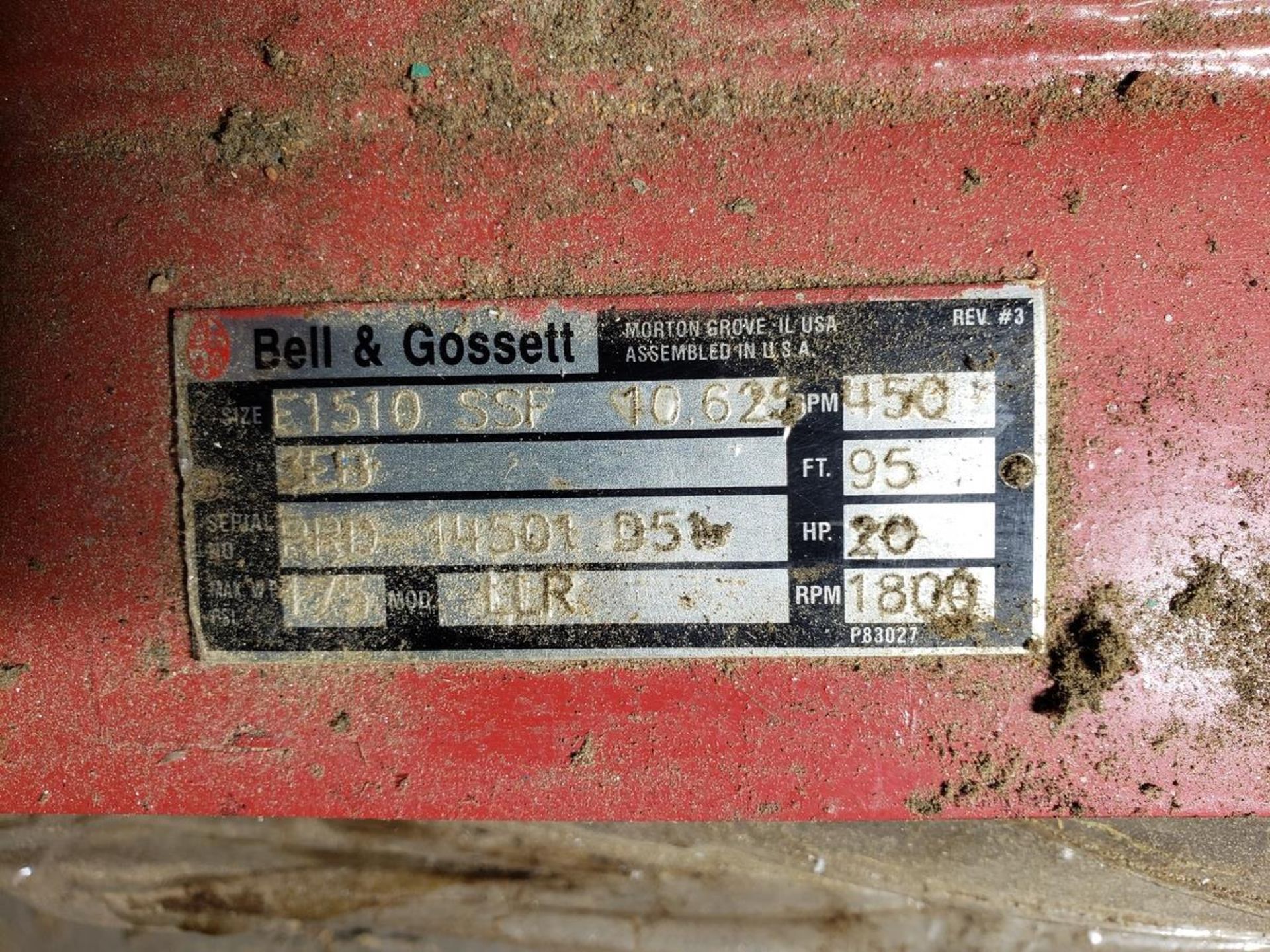 Bell & Gossett Circulating Pump Skid, 20 HP Rig Fee: $25 - Image 2 of 3