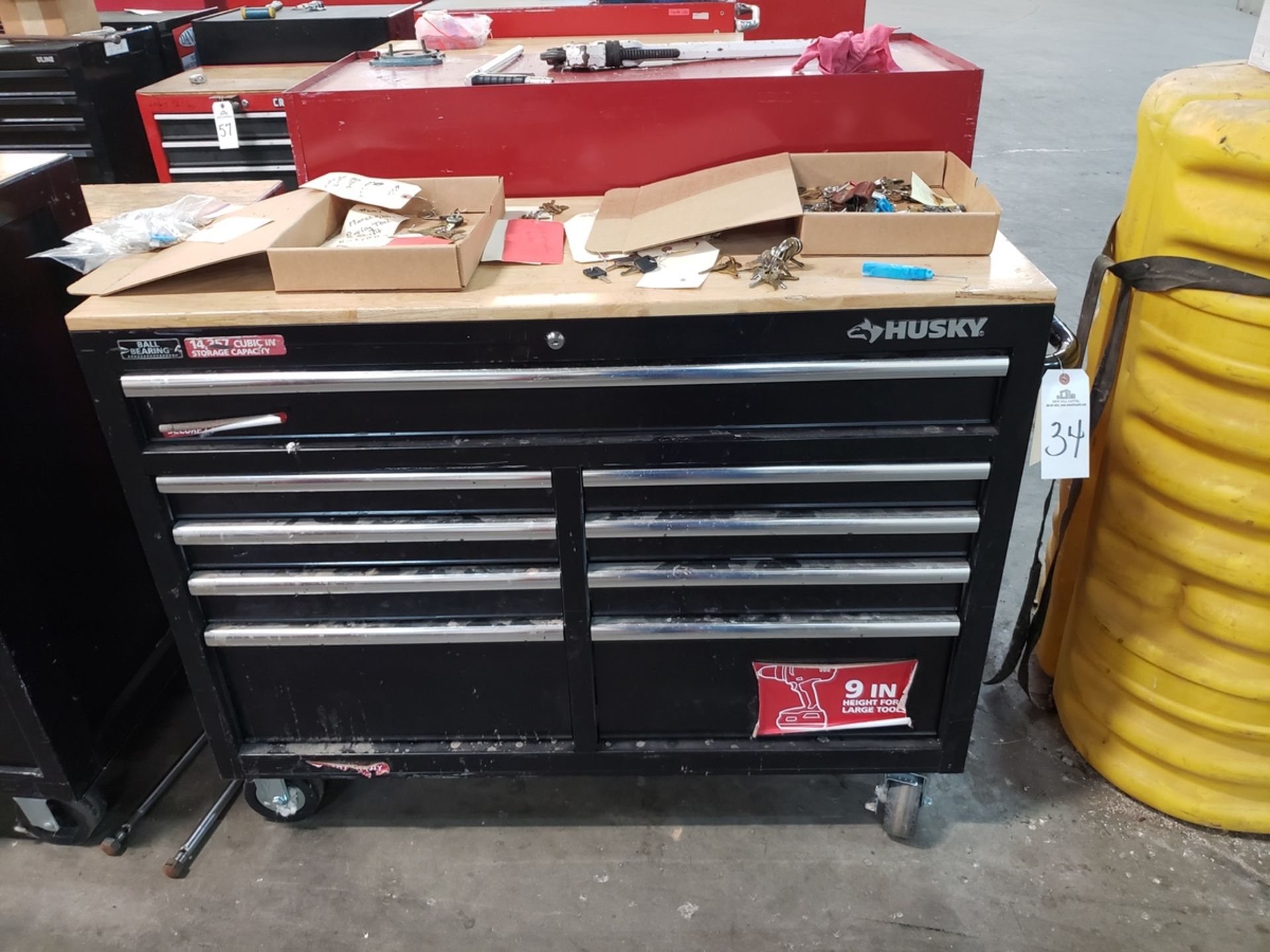 Husky Bottom Tool Chest, W/ Contents, (See Additional Pictures) Rig Fee: $25