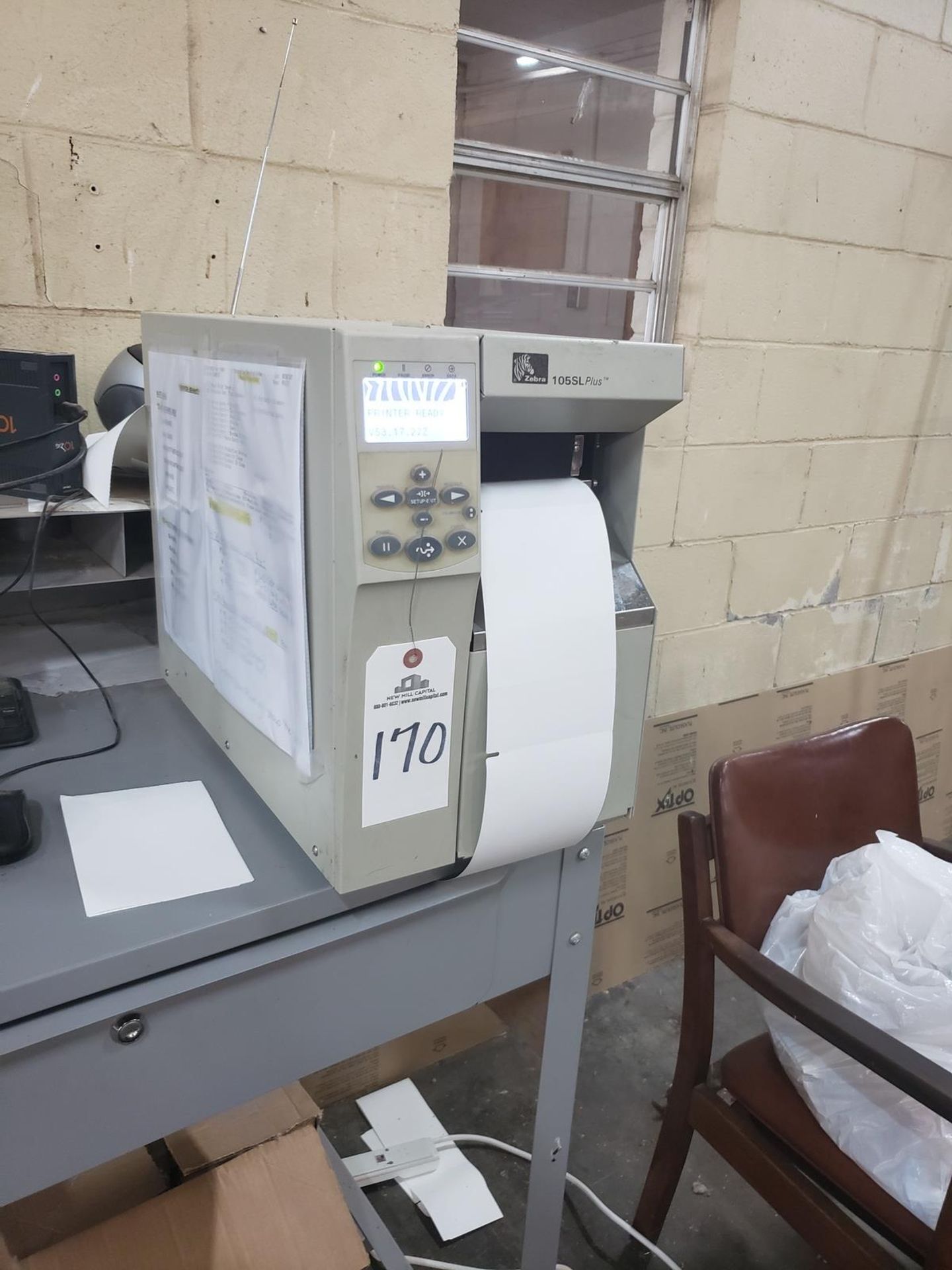 Zebra Label Printer, M# 105SLPLUS Rig Fee: $50