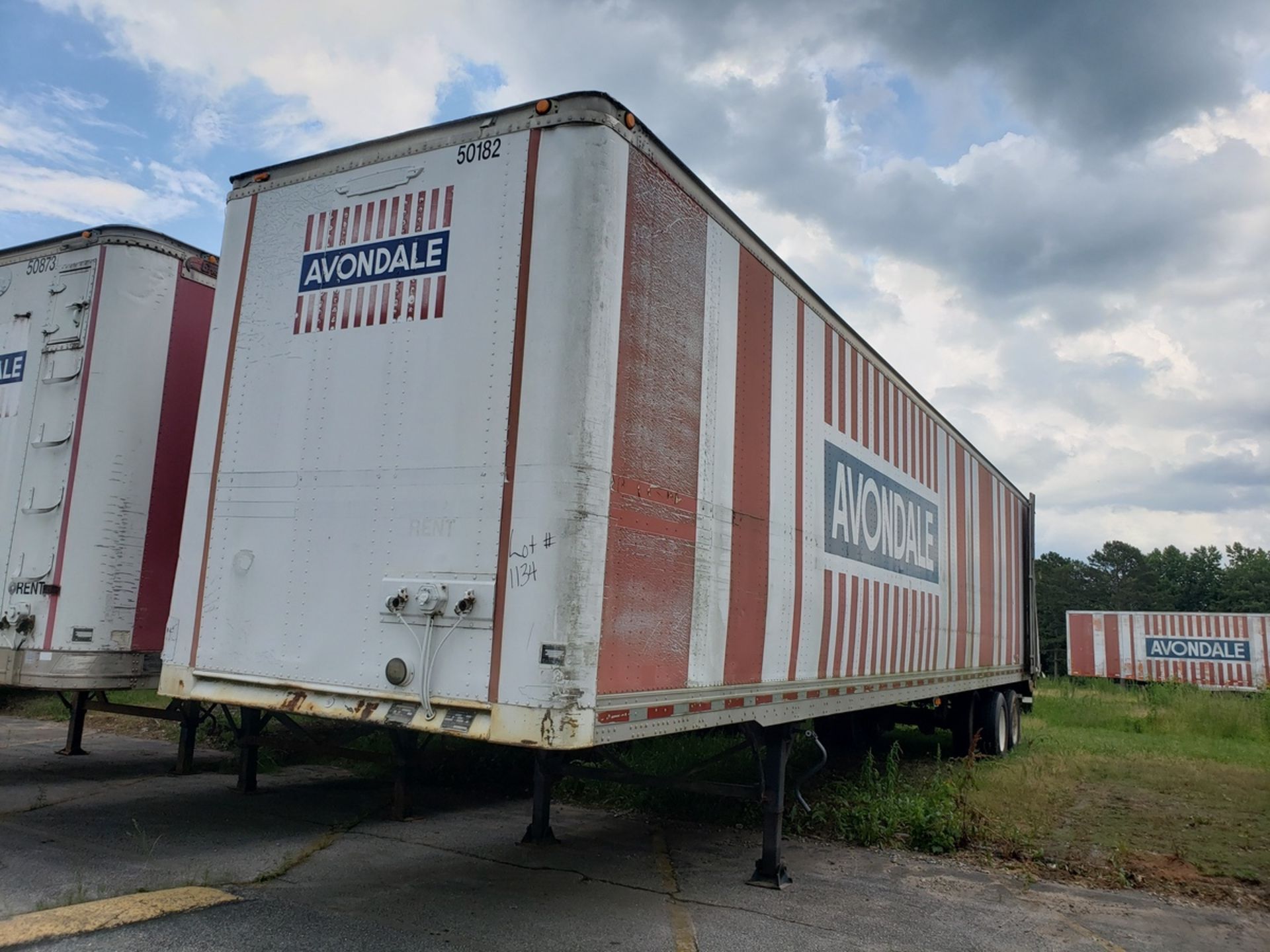 Dry Van Storage Trailer, Trailer # 50182. (No Title) Rig Fee: $Buyer To Remove