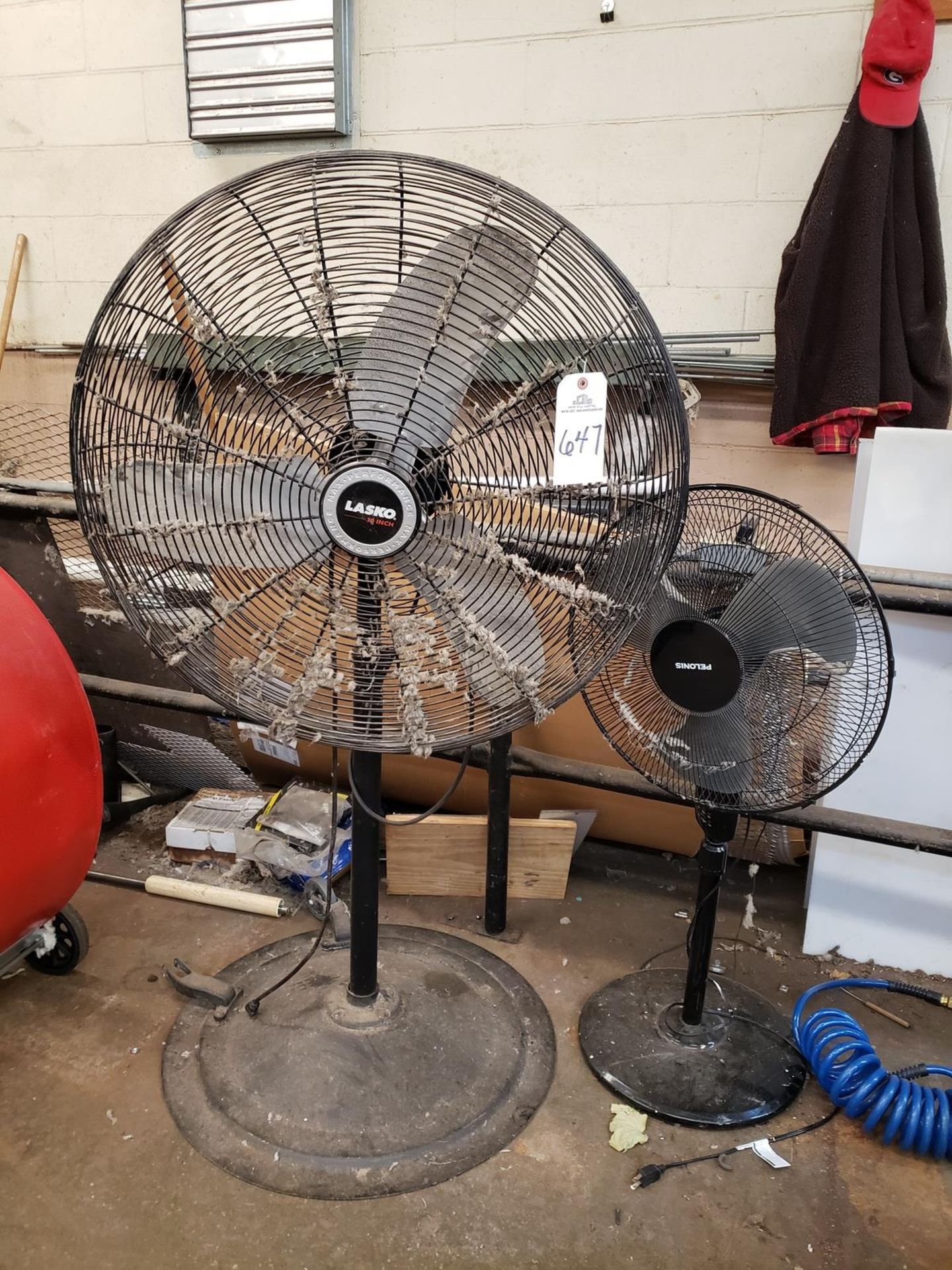 Lot of (2) Pedestal Fans Rig Fee: $25