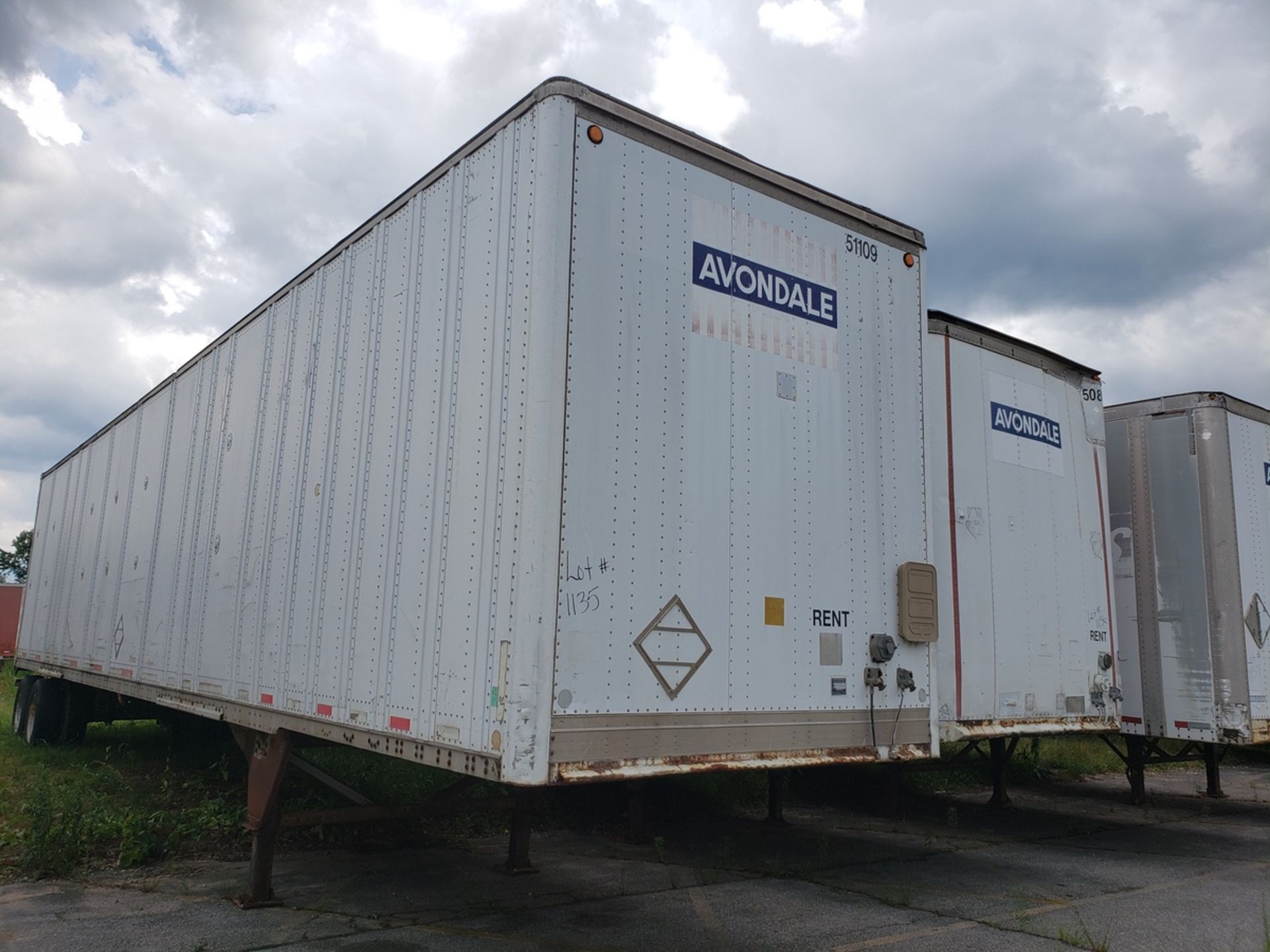 Dry Van Storage Trailer, Trailer # 51109. (No Title) Rig Fee: $Buyer To Remove