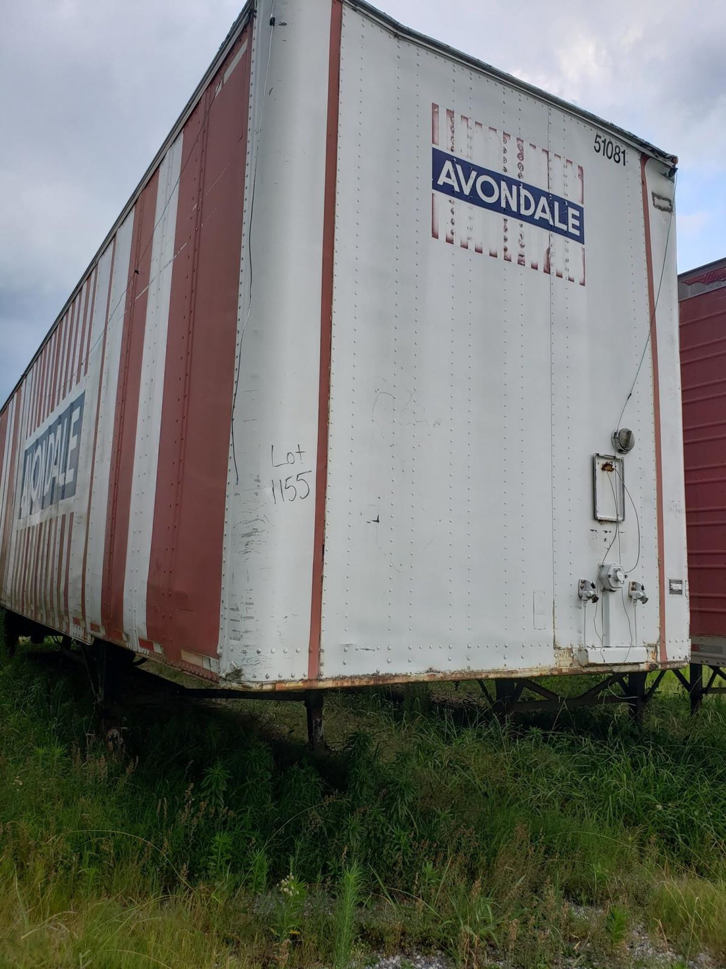 Dry Van Storage Trailer, Trailer # 51081. (No Title) Rig Fee: $Buyer To Remove