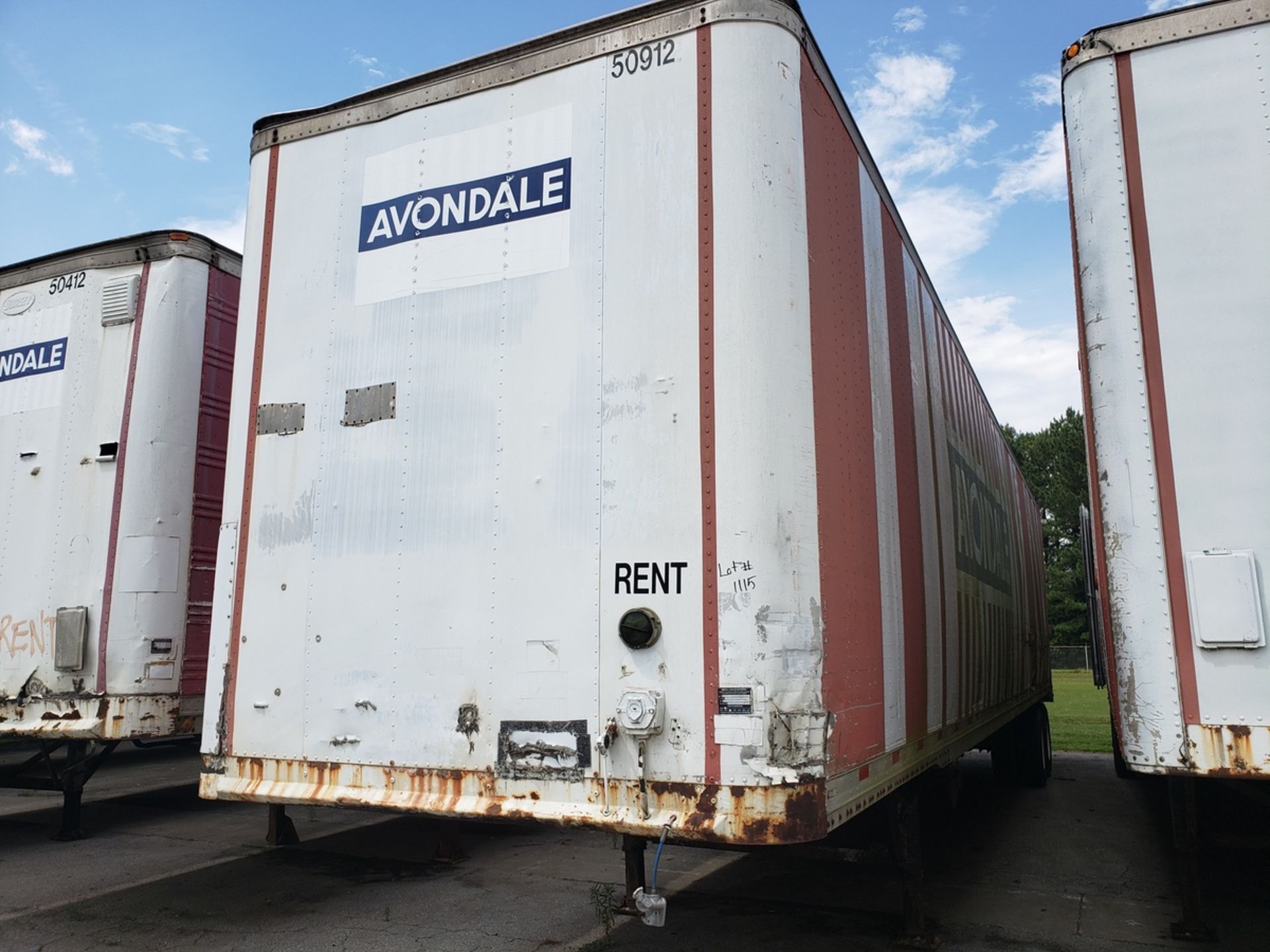 Dry Van Storage Trailer, Trailer # 50912. (No Title) Rig Fee: $Buyer To Remove