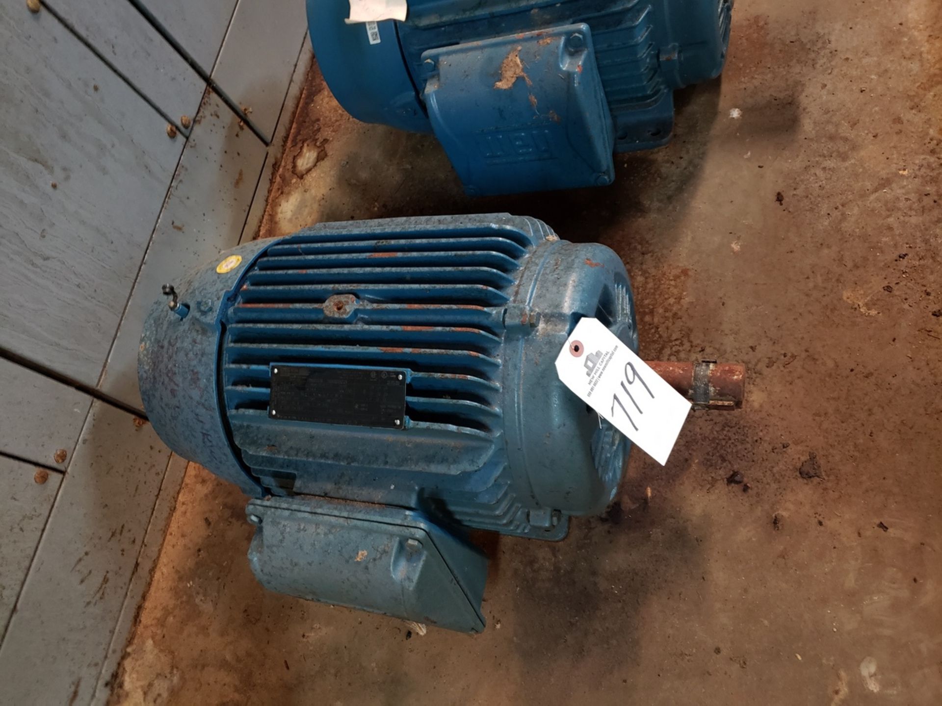 Weg Electric Motor, 15 HP, Frame 254/6T Rig Fee: $50