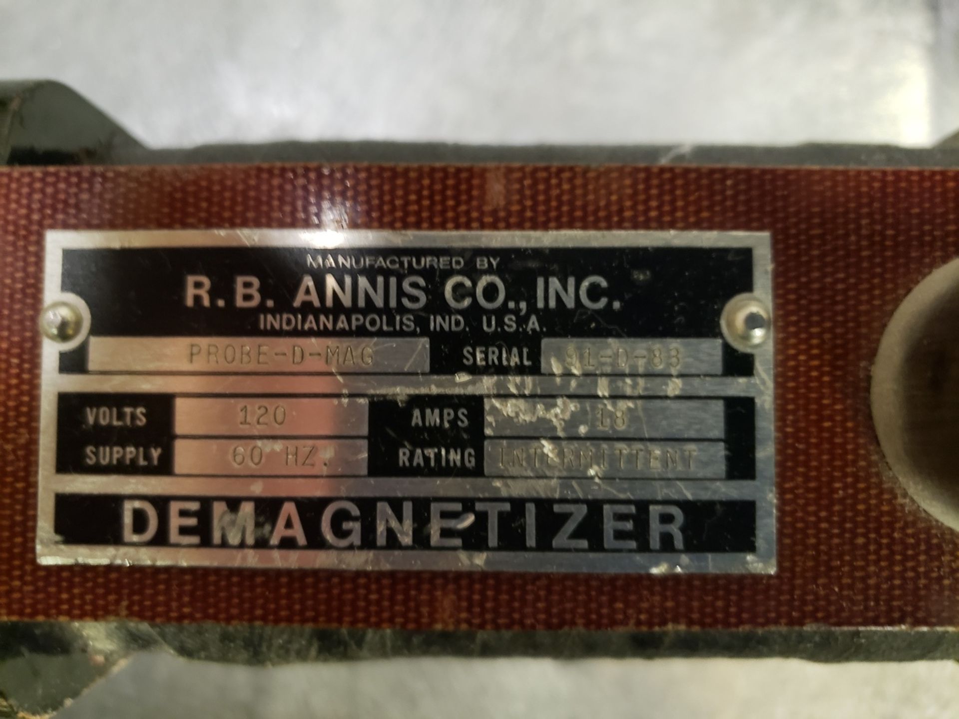 R.B Annis Demagnetizer, M# PROBE-D-MAG Rig Fee: $25 - Image 2 of 2