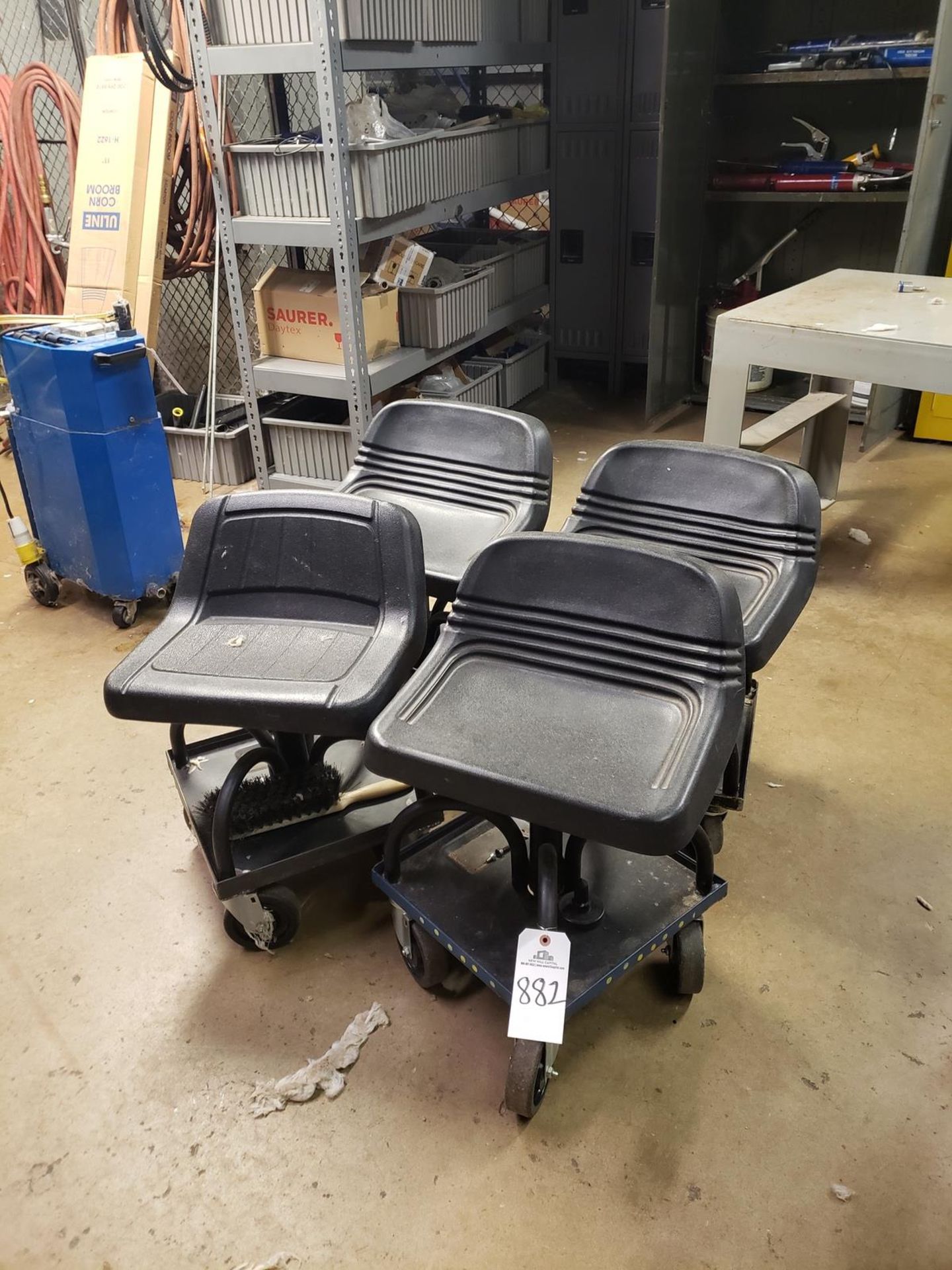 Lot of (4) Mechanics Stools Rig Fee: $10