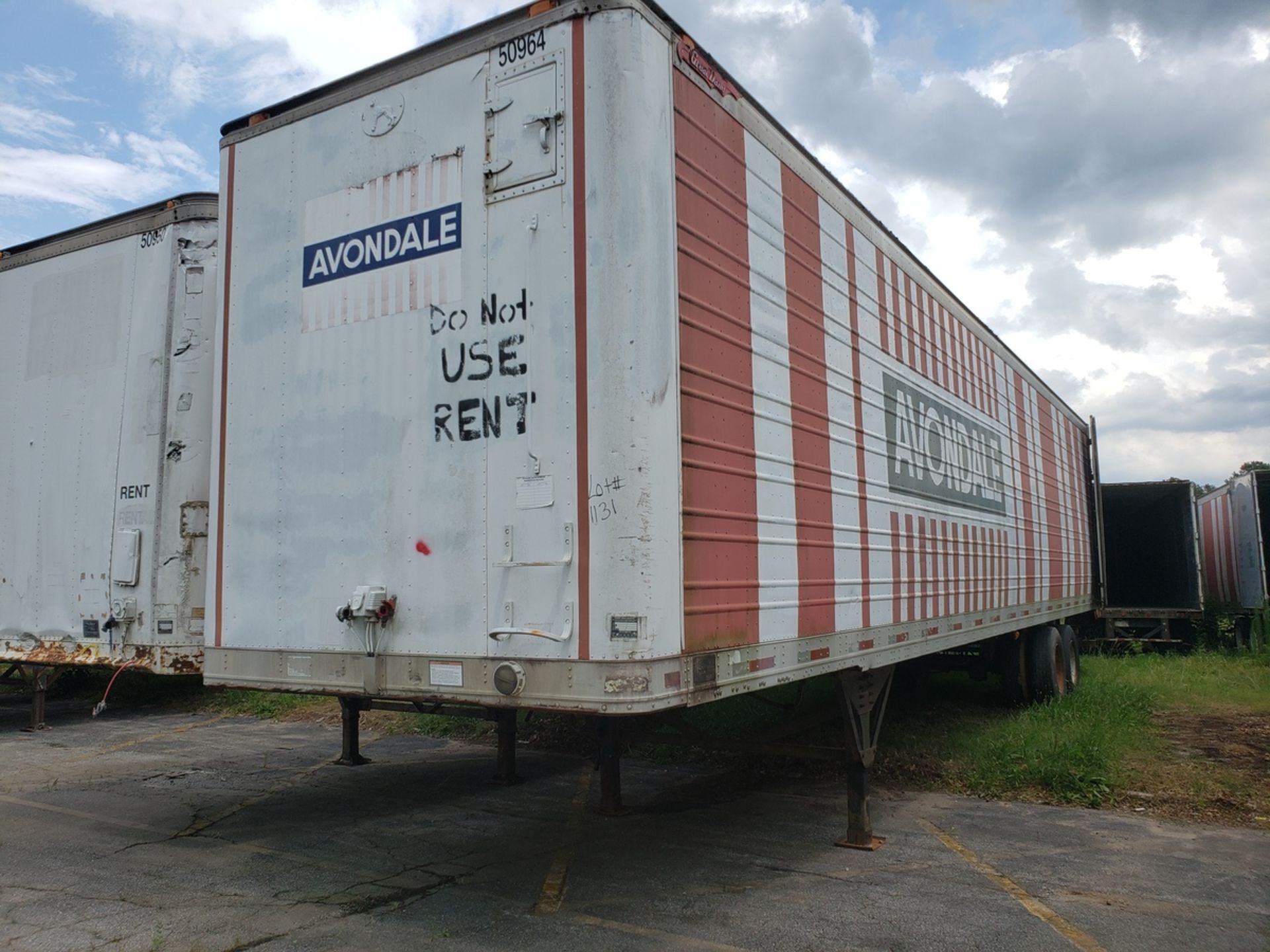 Dry Van Storage Trailer, Trailer # 50964. (No Title) Rig Fee: $Buyer To Remove