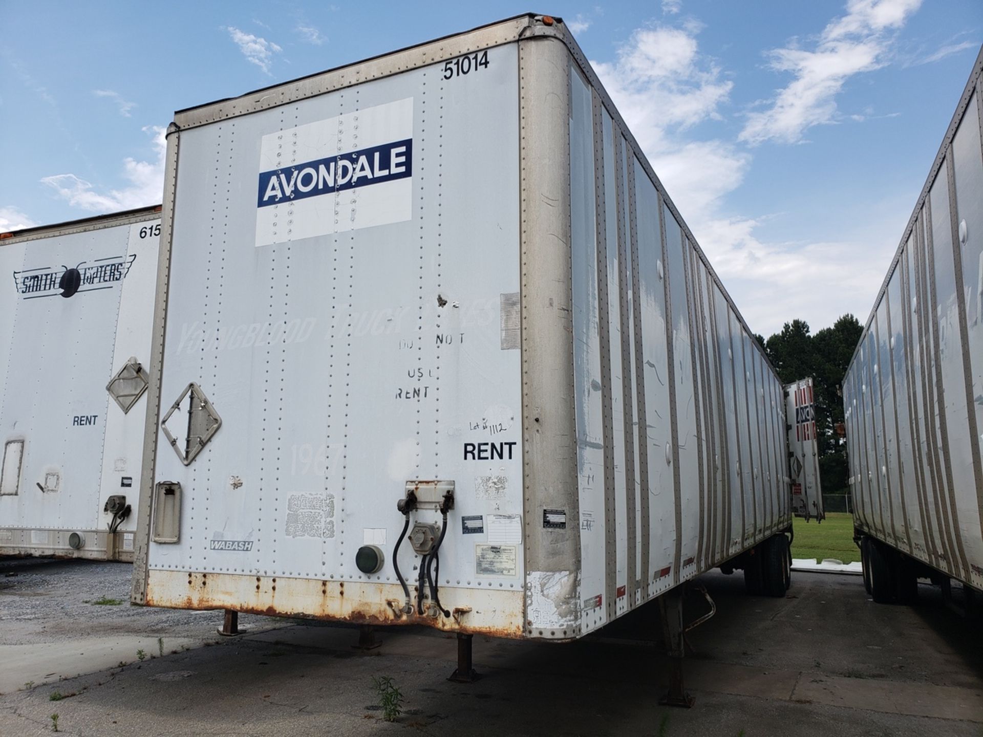 Dry Van Storage Trailer, Trailer # 51014. (No Title) Rig Fee: $Buyer To Remove