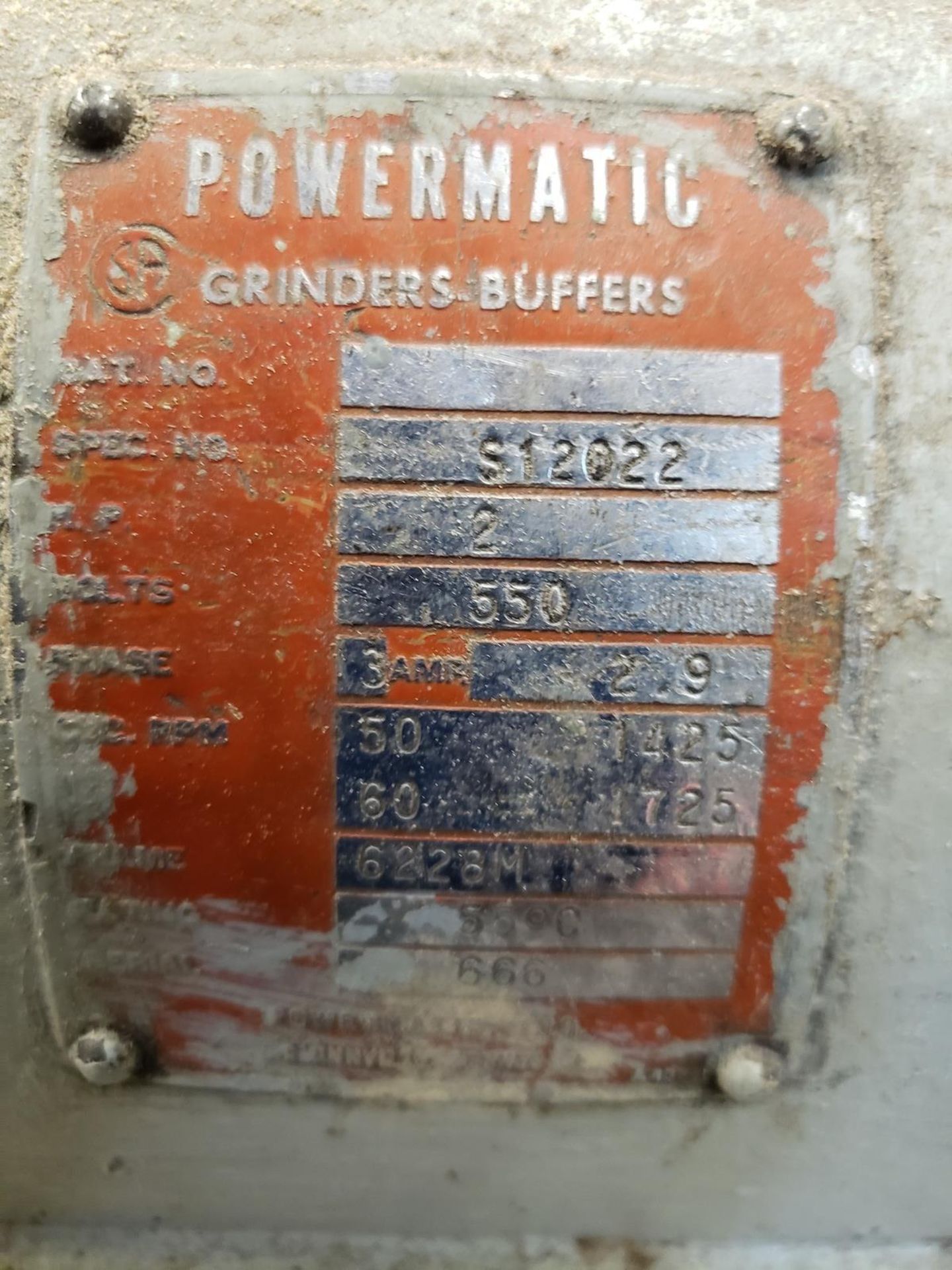 Powermatic Dual End Grinder, Rig Fee: $50 - Image 2 of 2