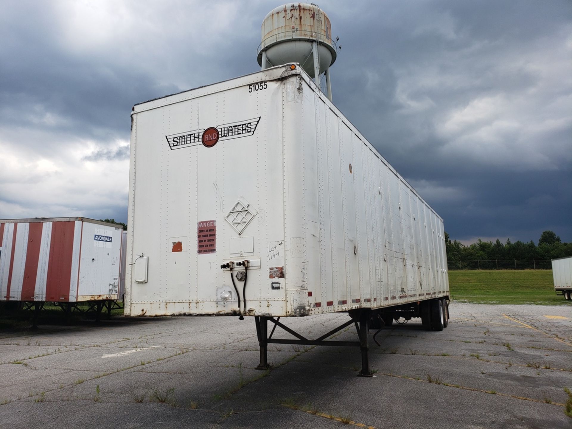 Dry Van Storage Trailer, Trailer # 51055. (No Title) Rig Fee: $Buyer To Remove