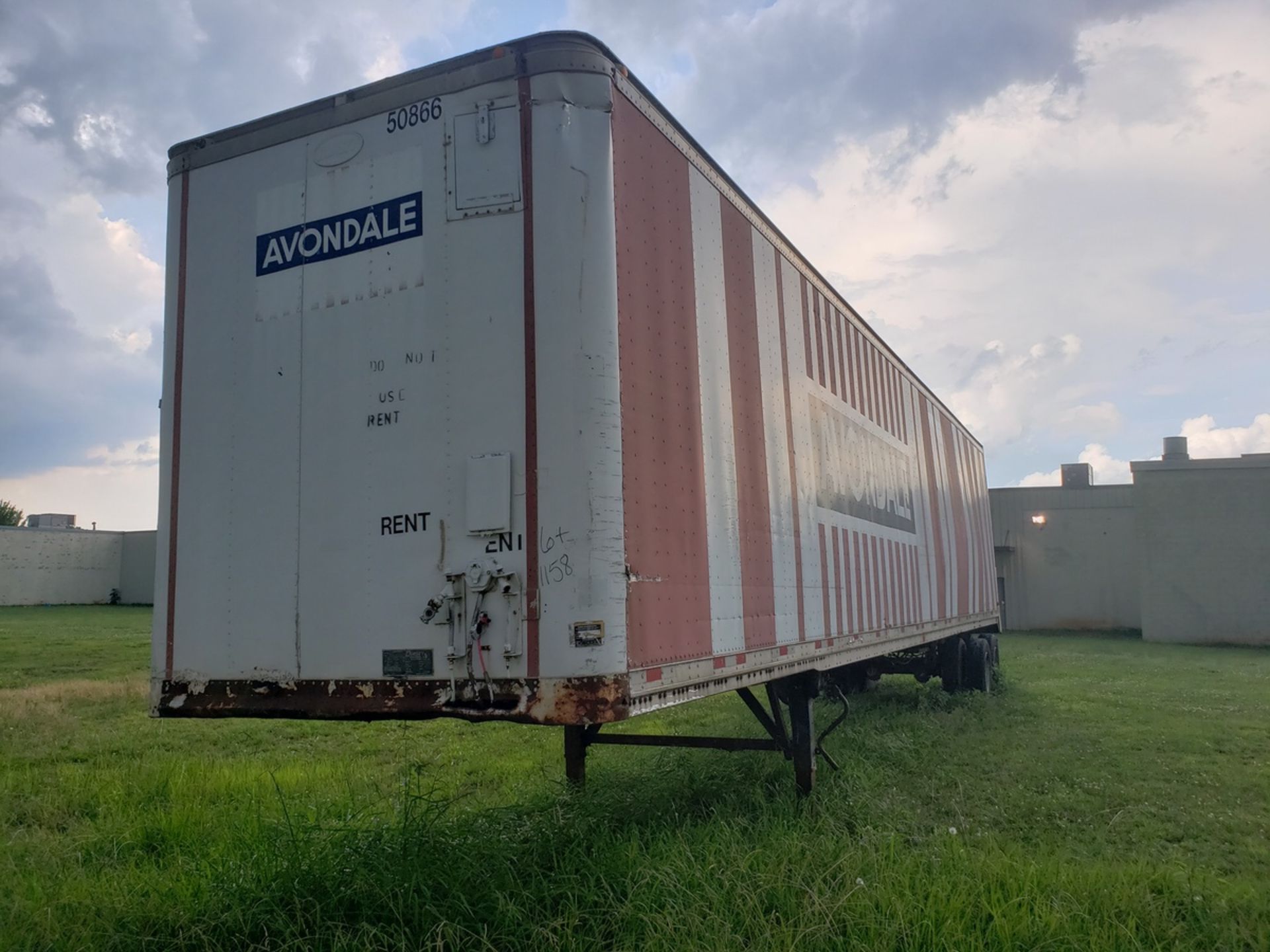 Dry Van Storage Trailer, Trailer # 50866. (No Title) Rig Fee: $Buyer To Remove