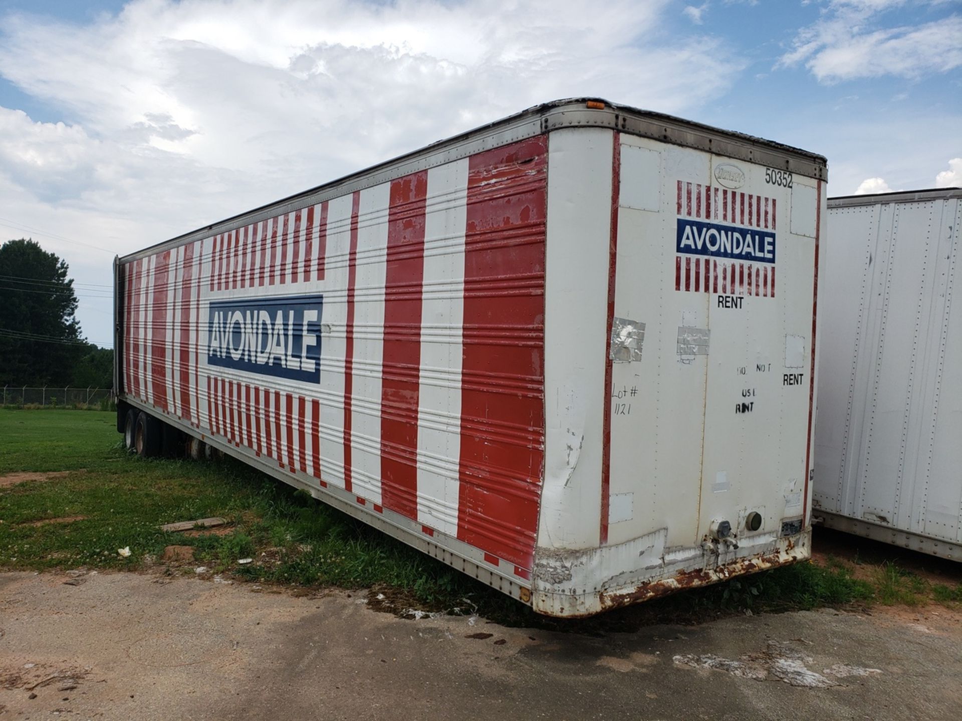 Dry Van Storage Trailer, Trailer # 50352. (No Title) Rig Fee: $Buyer To Remove