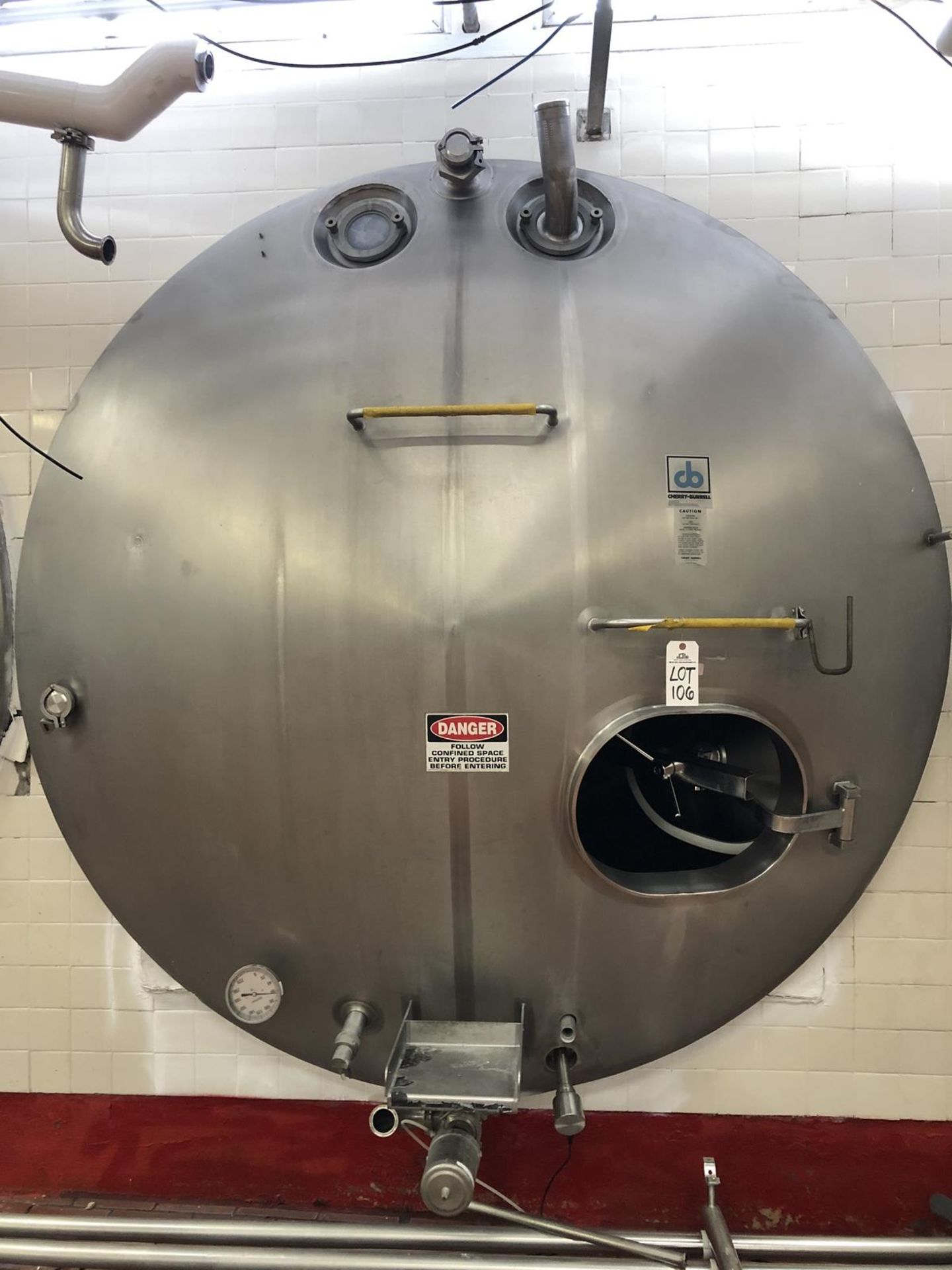 Cherry-Burrell 3,000 Gallon Stainless Steel Horizontal Tank | Rig $ See Desc