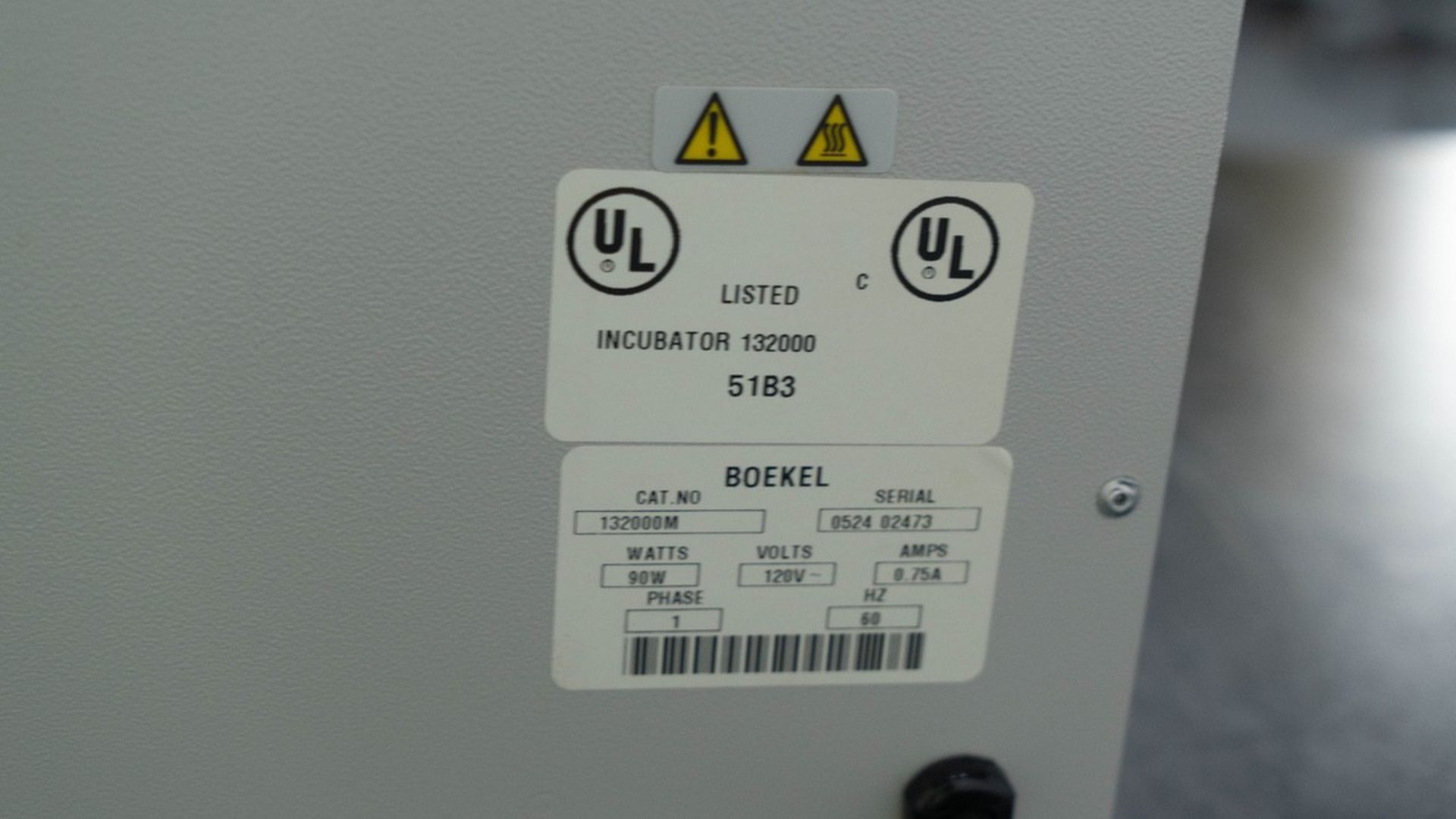 Boekel Scientific 132000M Benchtop Incubator, Model 132000M, S/N: 0524 02473, Elect | Rig Fee: $25 - Image 5 of 5