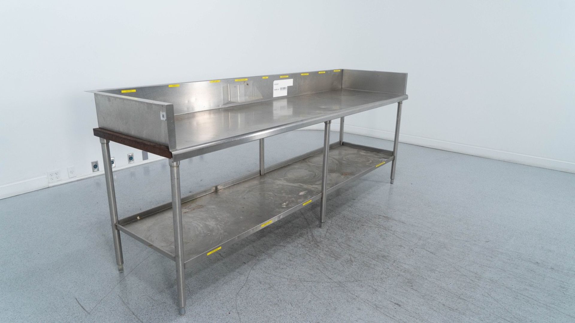 Stainless Steel 9' Stationary Table, (1) Stainless Steel 9' Stationary Table (PC 32 | Rig Fee: $10 - Image 2 of 3