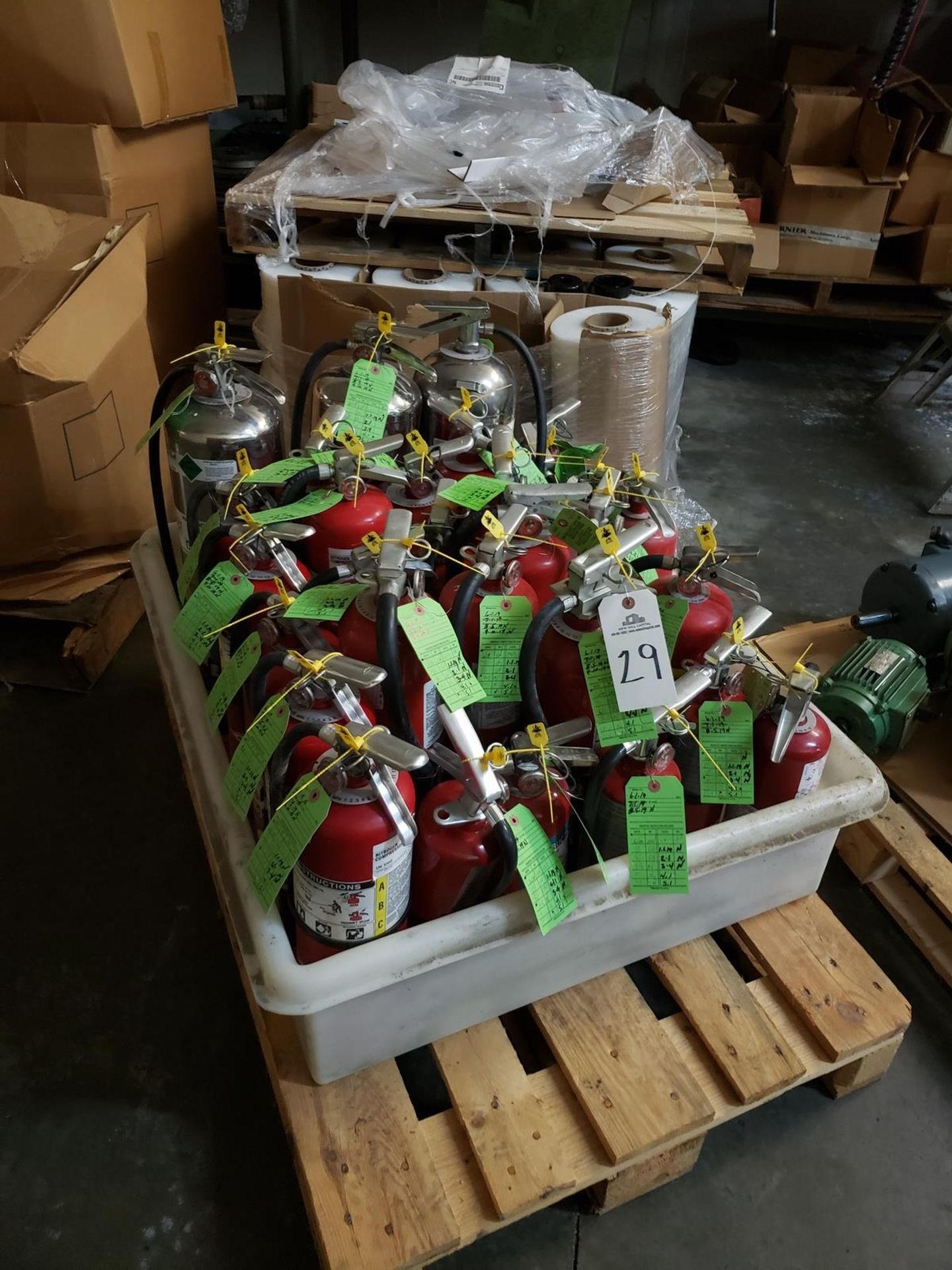 Lot of Fire Extinguishers | Rig Fee: $25