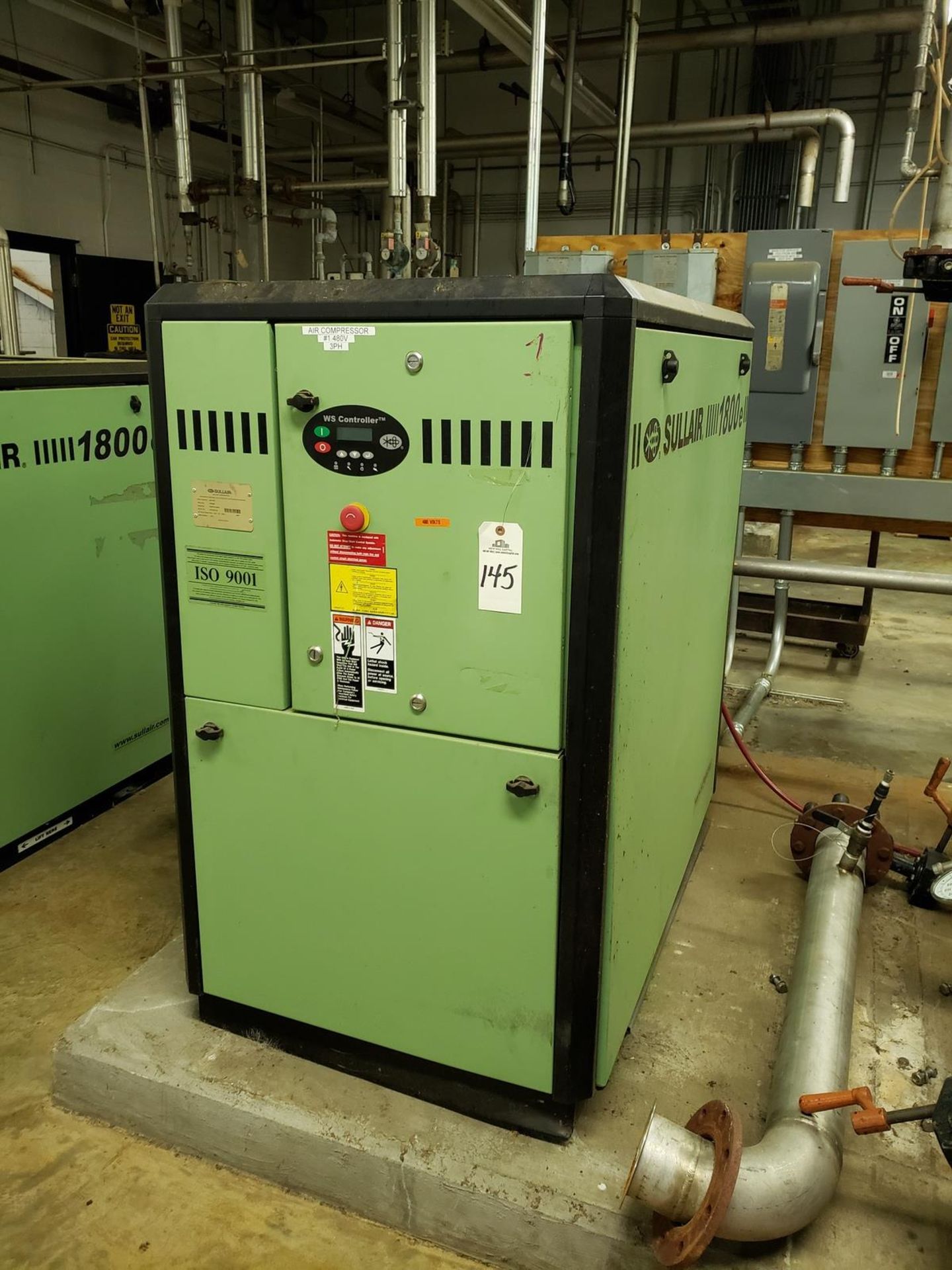 Sullair 25 HP Rotary Screw Air Compressor, M# 1809E/A, S/N 200701110098 | Rig Fee: $250