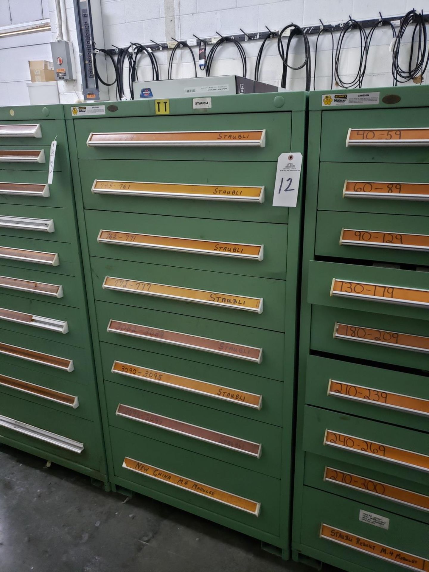 Stanley Vidmar 8 Drawer Storage Cabinet, (Cabinet Only, No Contents) | Rig Fee: $75