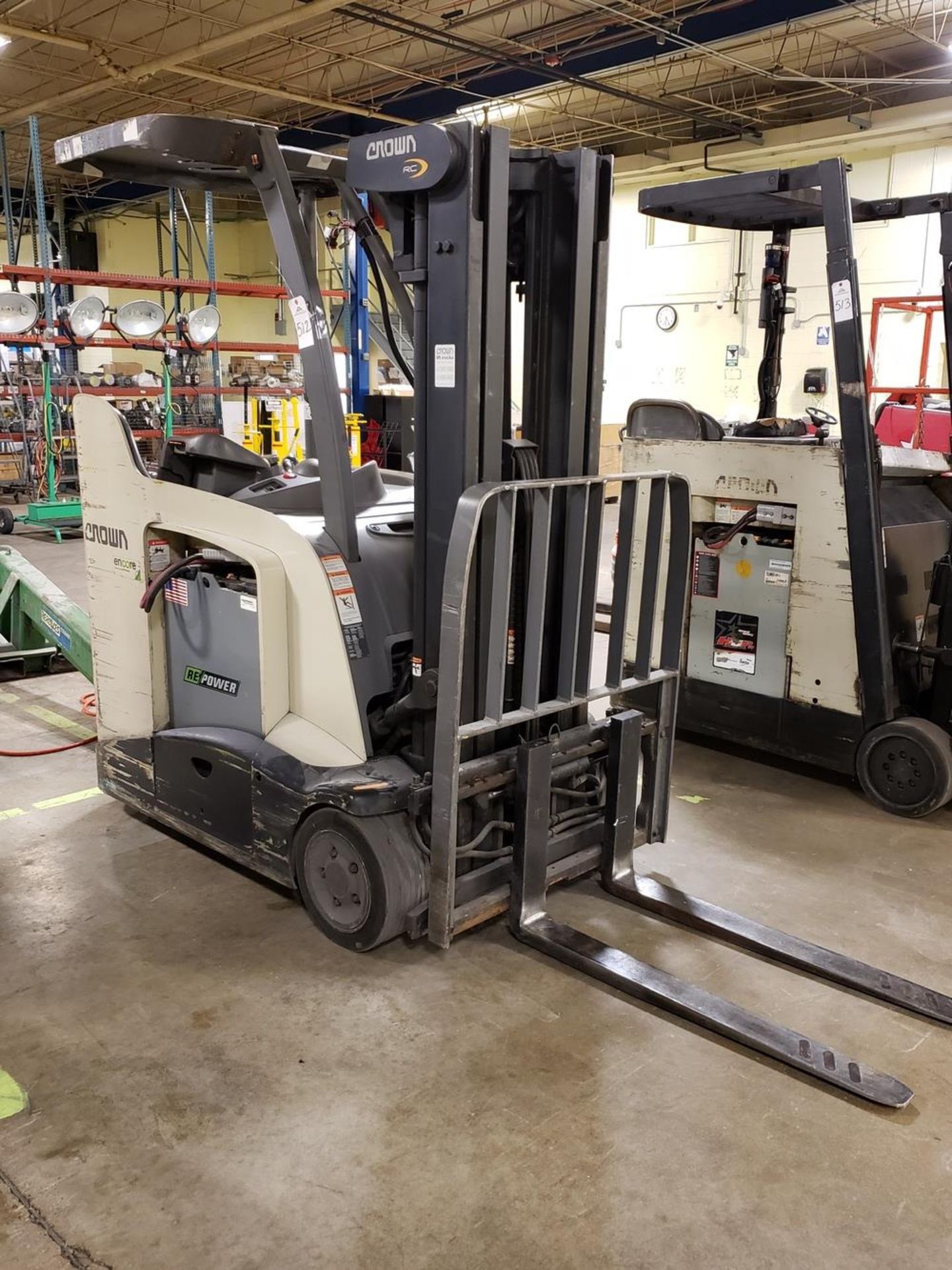 Crown Electric Stand-Up Forklift, 36 Volt, M# RC5540-40TT190, S/N 1A322332 | Rig Fee: $50