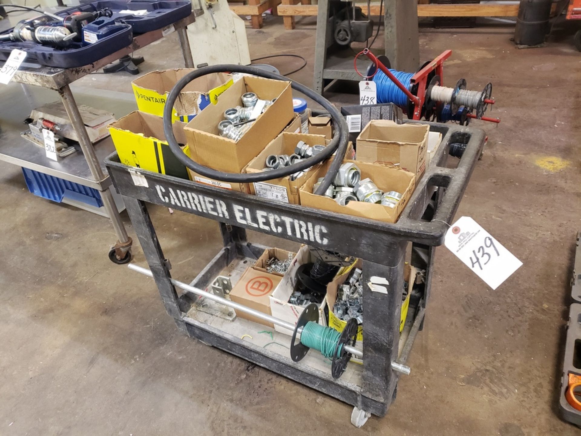 Shop Cart W/Contents, Electrical Supplies | Rig Fee: $10