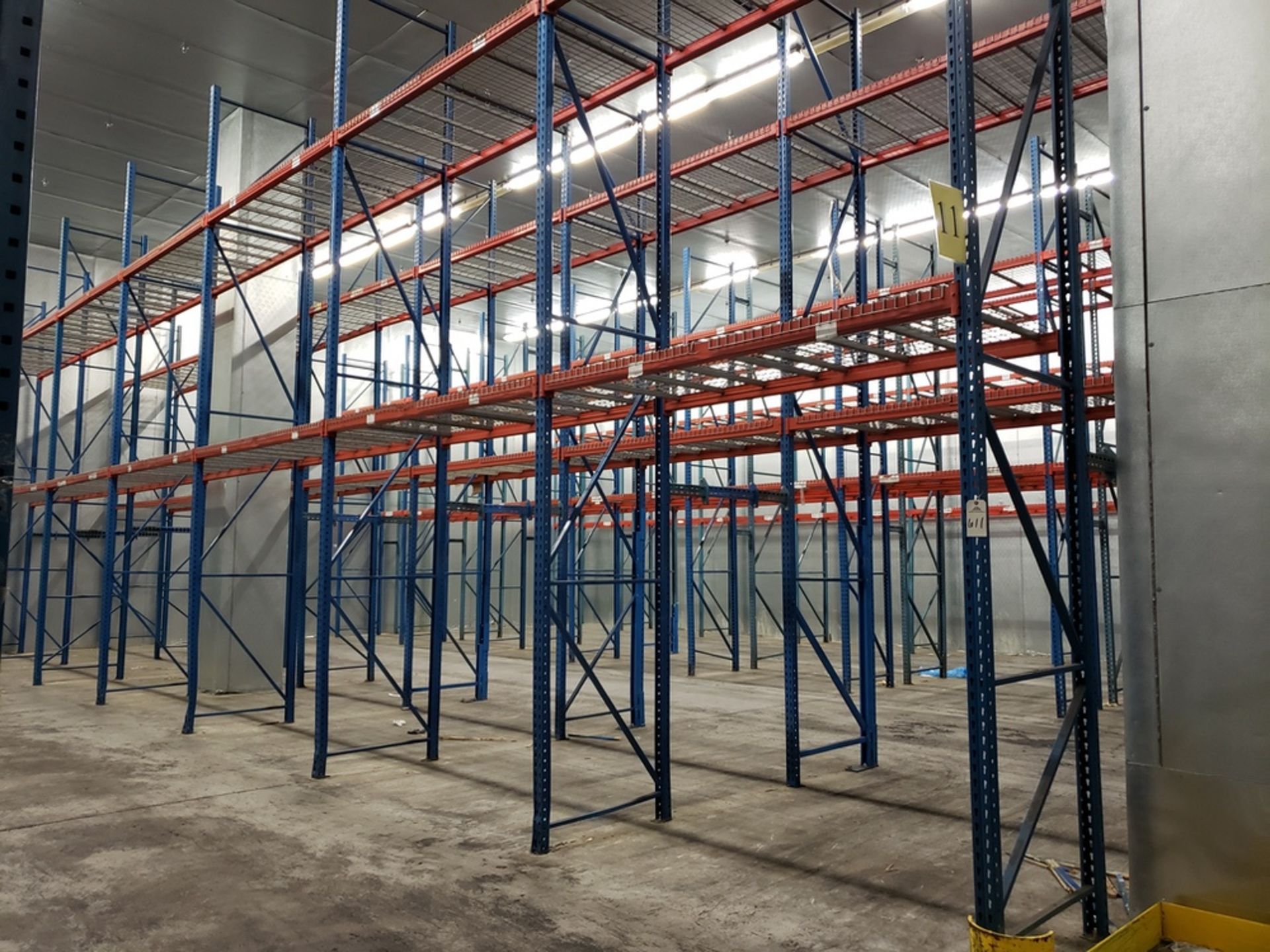 Lot of Pallet Racking, (49) 42" X 16' Uprights, (172) 8' Beams, (172) Wire Shelves | Rig Fee: $1500