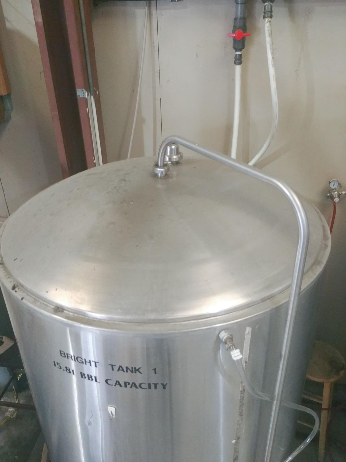 American Stainless 15 BBL Brite Tank, Glycol Jacketed, Approx Di - Sub to Bulk | Reqd Rig Fee: $550 - Image 2 of 4