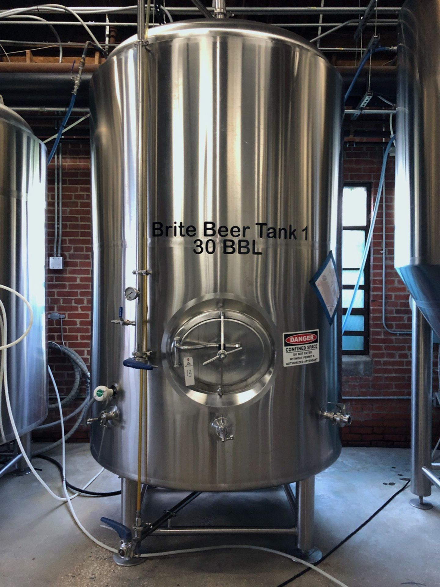 2011 Premier Stainless 30 BBL Brite Tank, Glycol Jacketed, Approx Di - Subj to Bulk | Rig Fee: $950