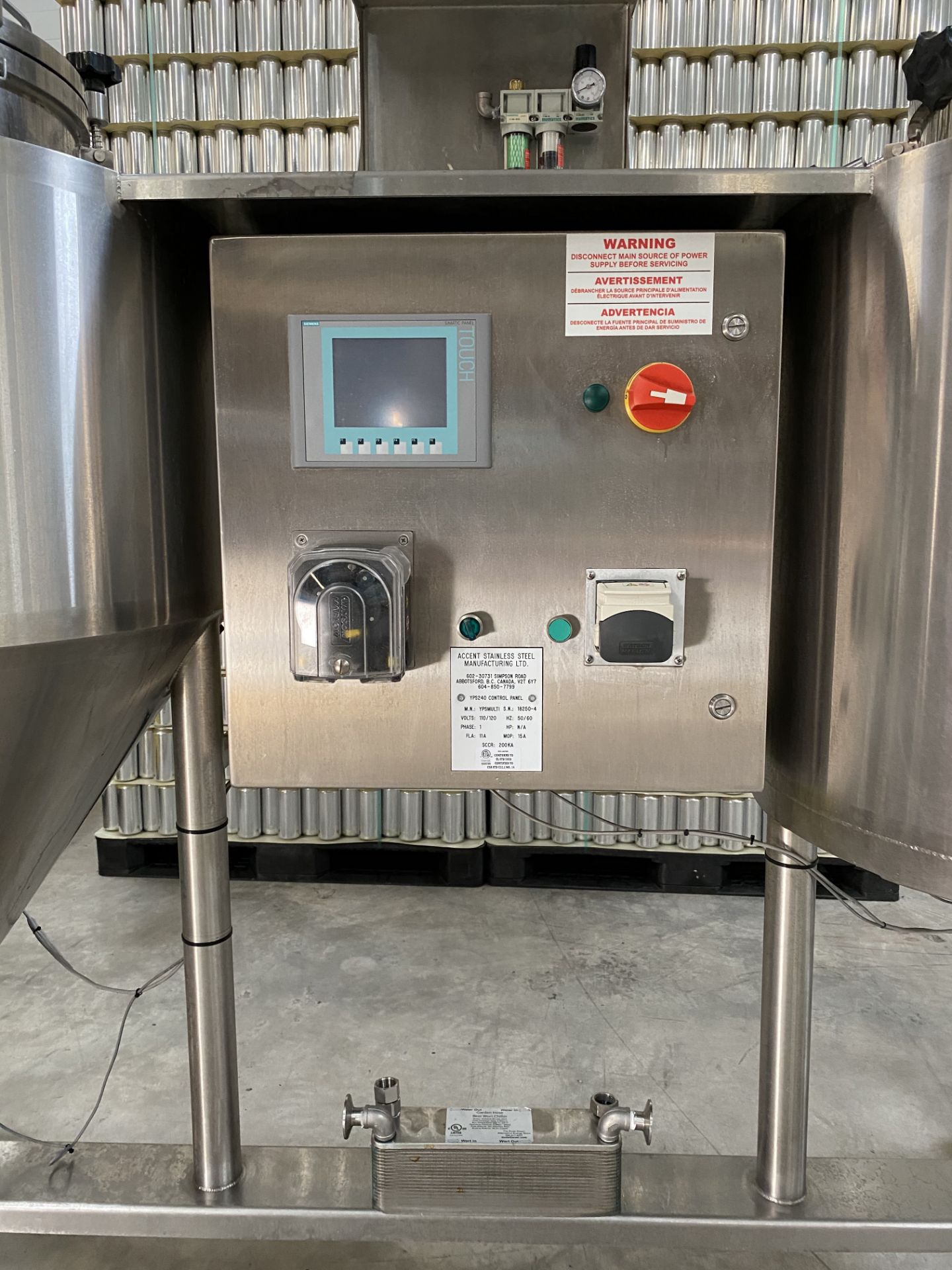 NSI Newlands 2-Vessel Yeast Propagation System with Controls - Subj to Bulk | Rig Fee: $250 - Image 3 of 3