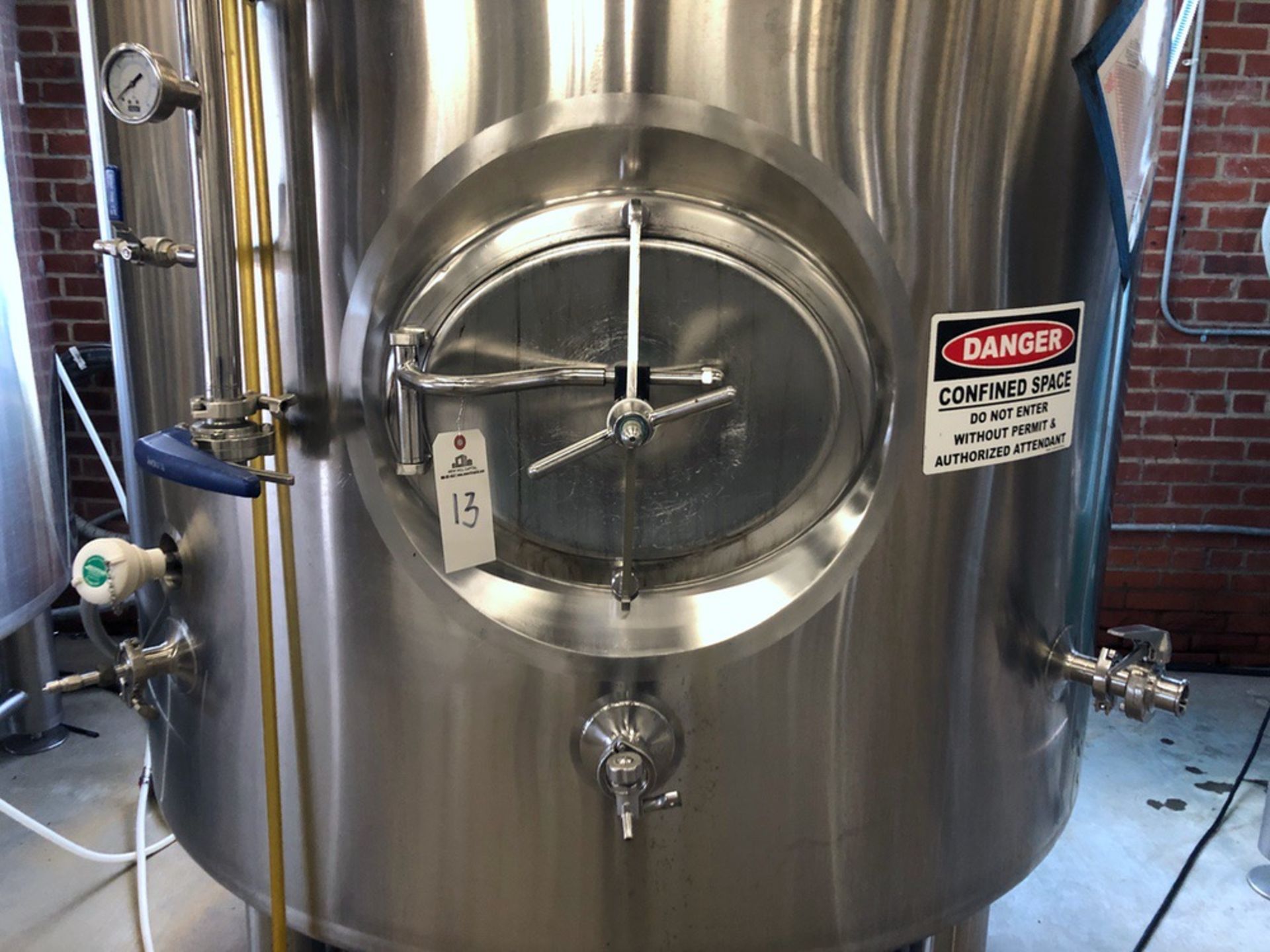 2011 Premier Stainless 30 BBL Brite Tank, Glycol Jacketed, Approx Di - Subj to Bulk | Rig Fee: $950 - Image 4 of 5