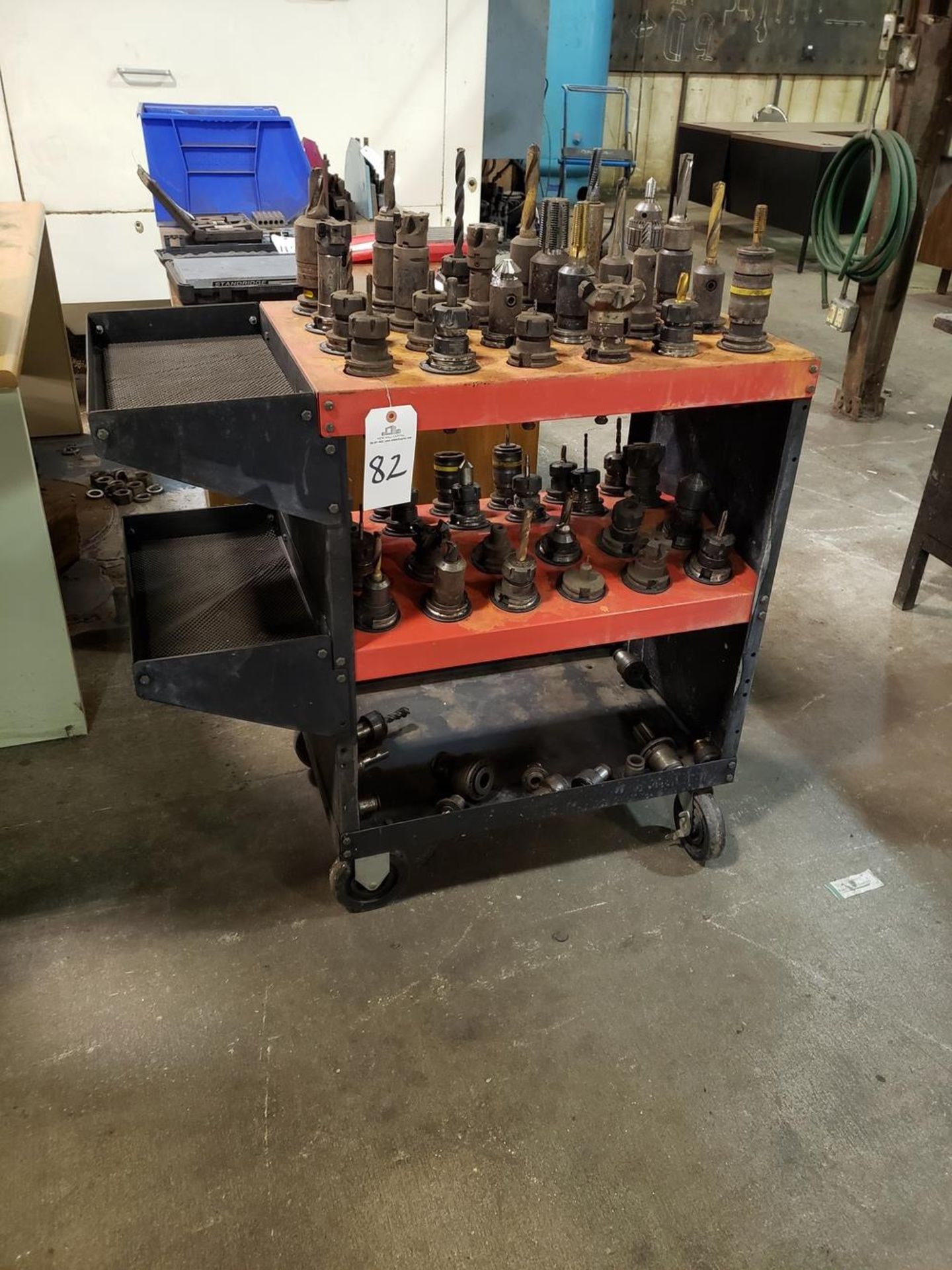 Lot of Cat 40 Tool Holders, W/ Cart | Rig Fee: $65