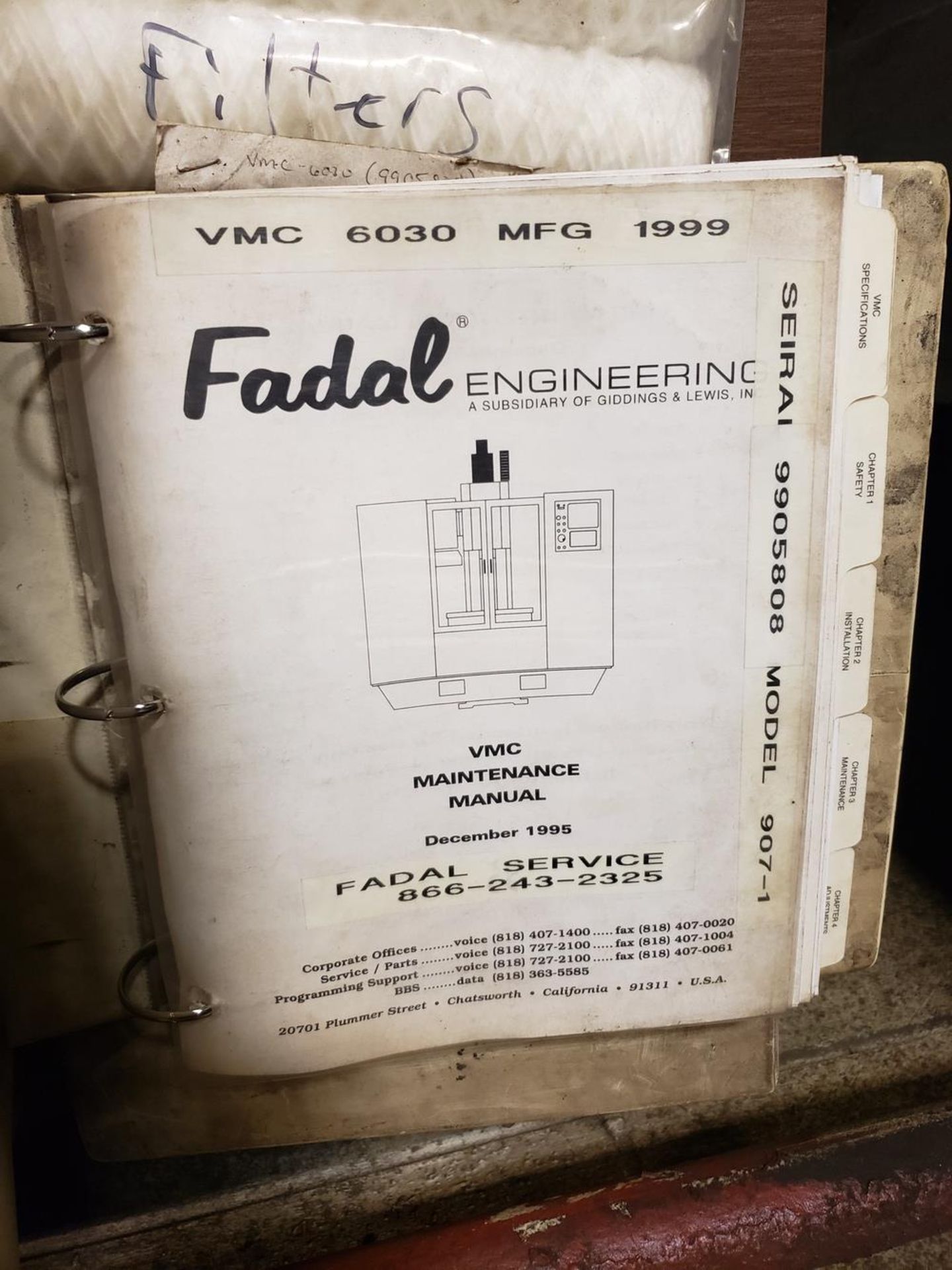 Fadal Vertical Machining Center, M# VMC 6030, S/N 9905808, Fadal CNC 88HS Controlle | Rig Fee: $4250 - Image 7 of 7