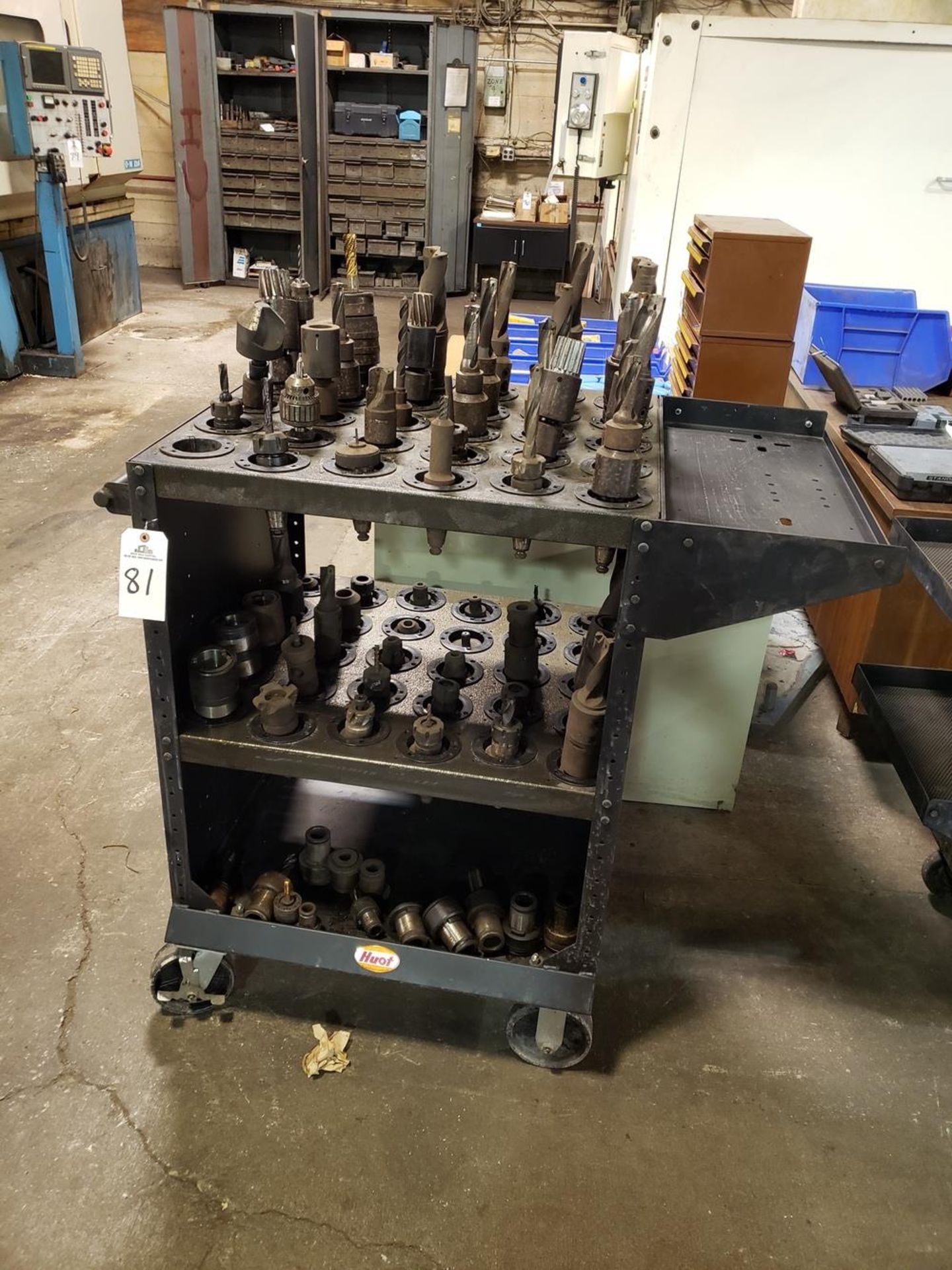 Lot of Cat 40 Tool Holders, W/ Cart | Rig Fee: $65