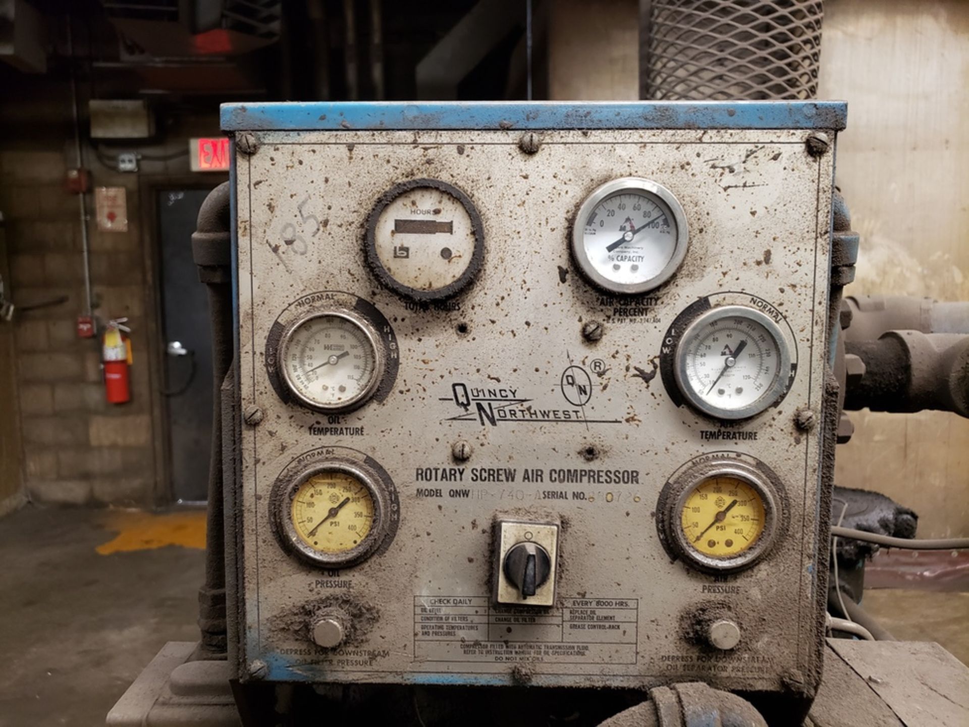 Quincy Rotary Screw Air Compressor, M# HP-740-A, S/N 880726 | Rig Fee: $750 - Image 2 of 5