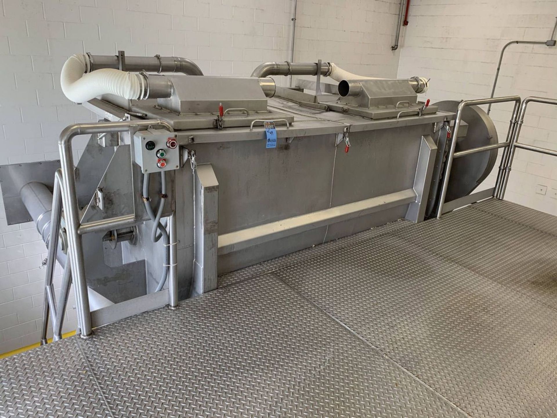 STAINLESS STEEL RIBBON BLENDER 99" X 50" X 54" H TROUGH, DOUBLE HELIX | Rig Fee: $4200 - Image 2 of 20