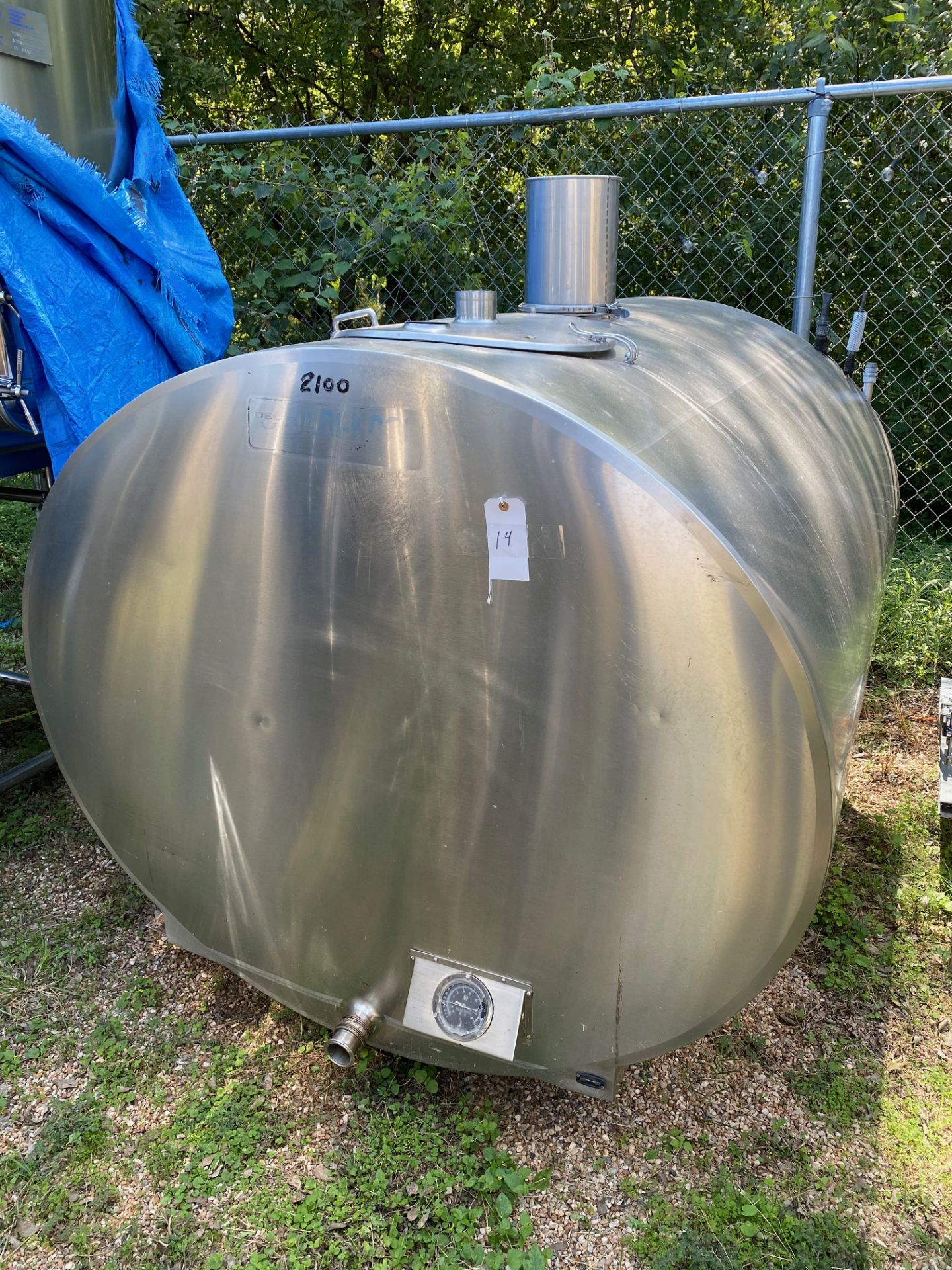 Dari Kool Stainless Steel Horizontal Jacketed Storage Tank, Approx D [Subj to Bulk] | Rig Fee: $400