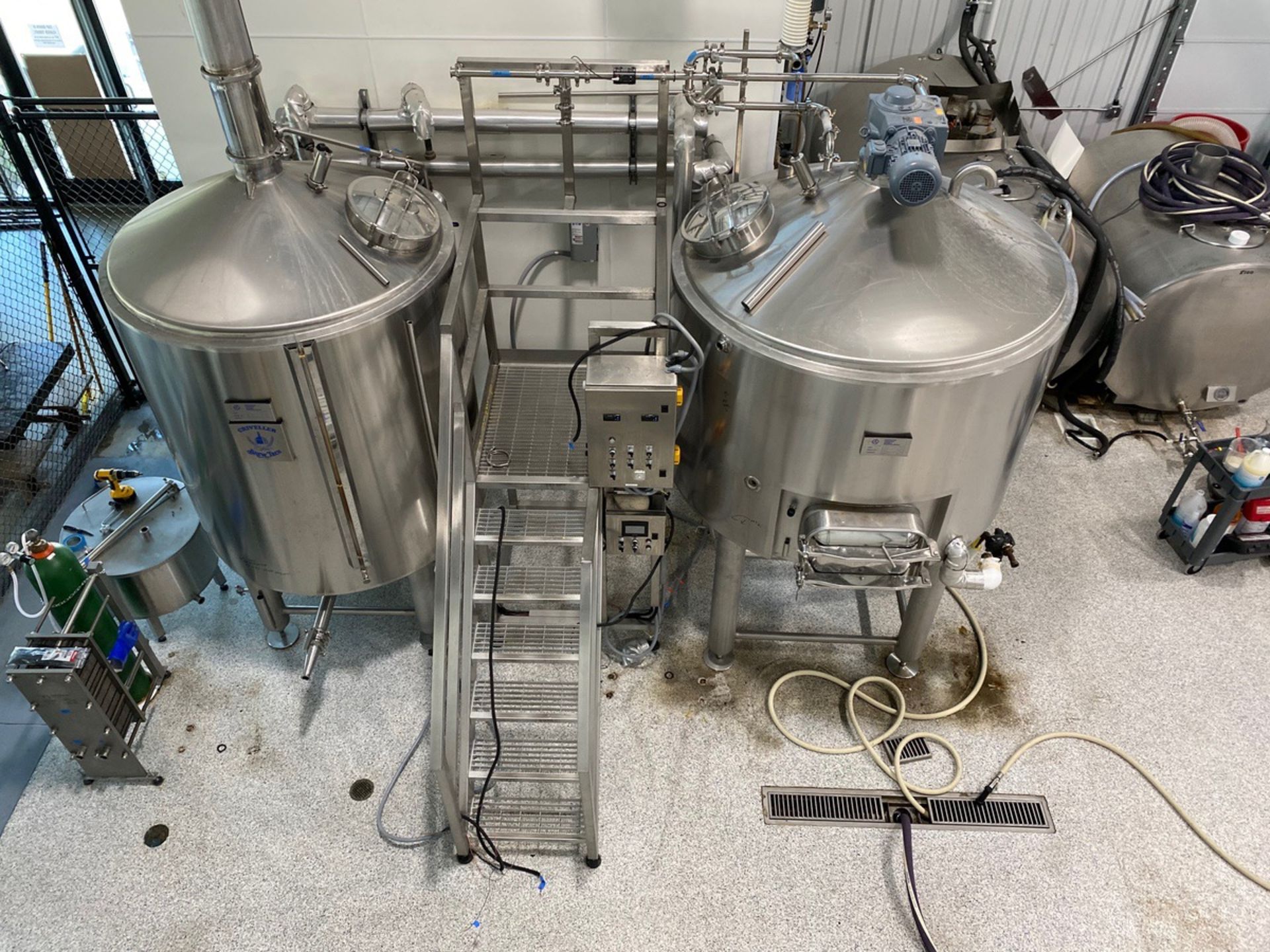 2017 Criveller 15 BBL Two-Vessel Brewhouse, Steam Jacketed Kettle, J [Subj to Bulk] | Rig Fee: $1000