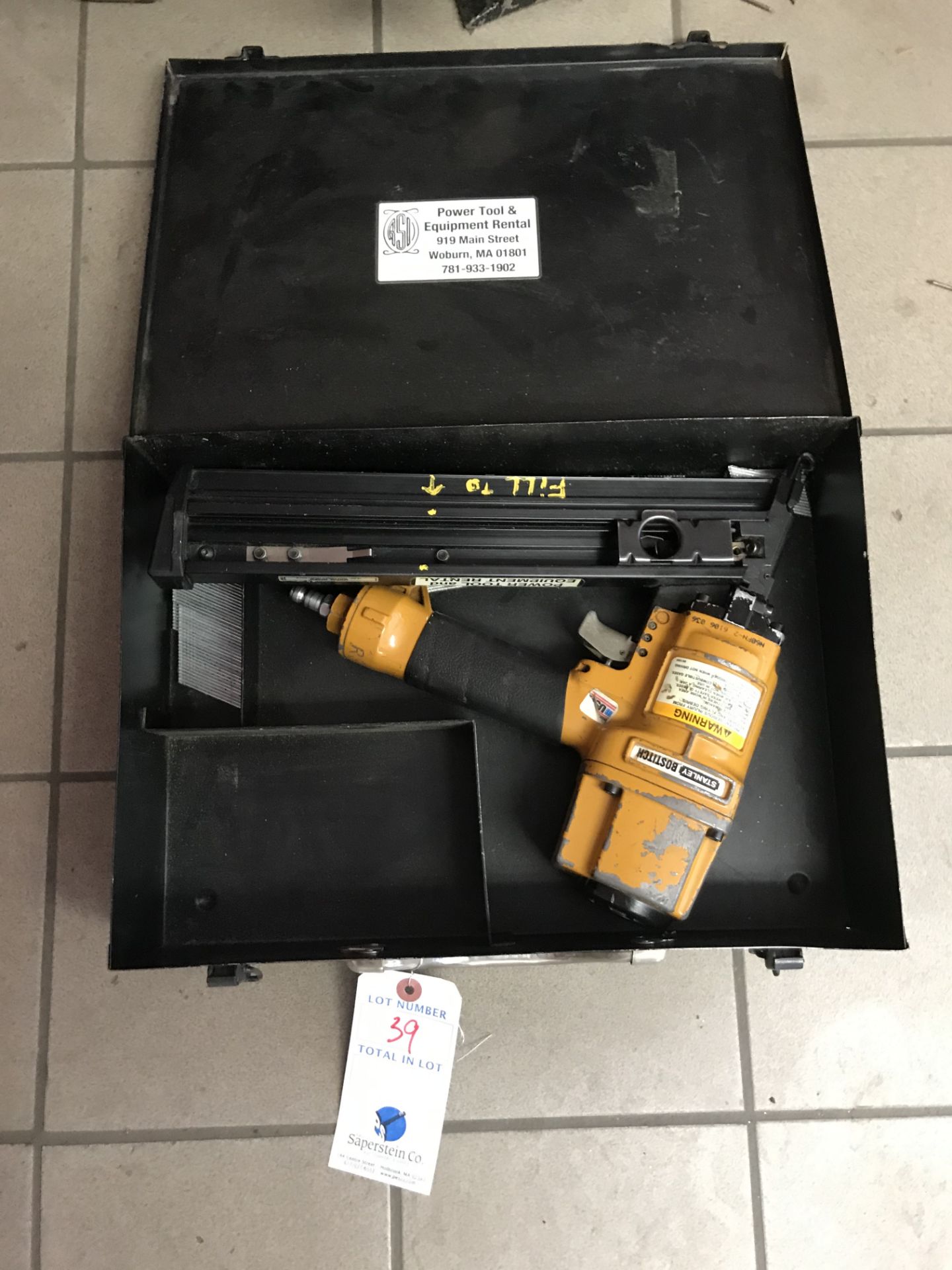 Stanley Bostitch Pneumatic Strip Finish Nailer w/Case