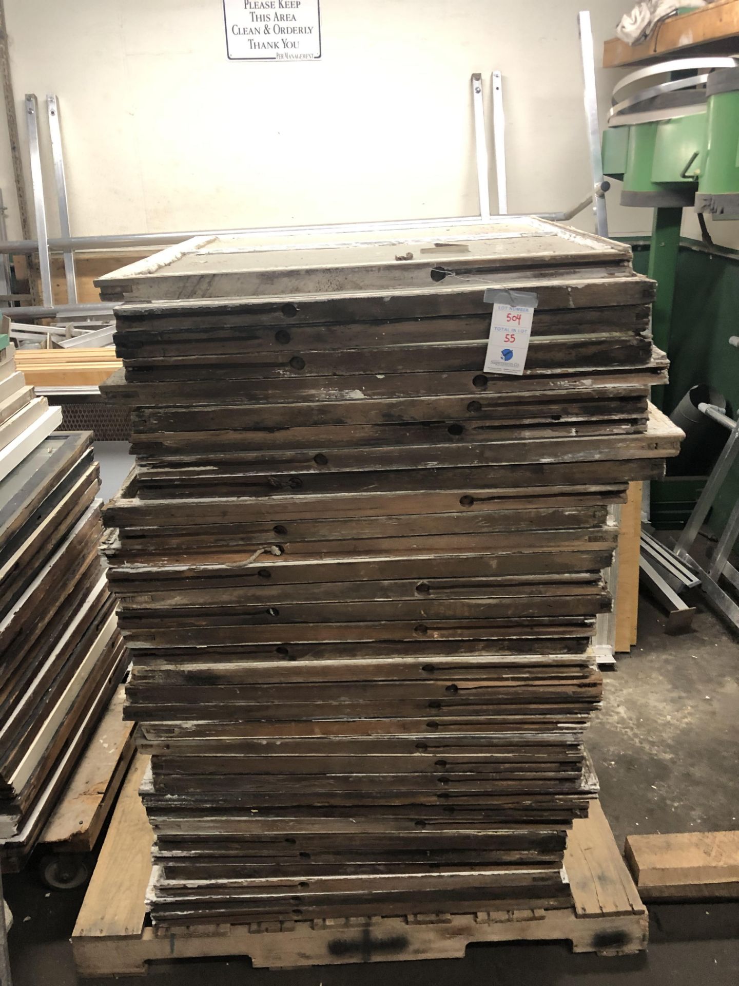 (55) Asst. Wood Frame Sashes
