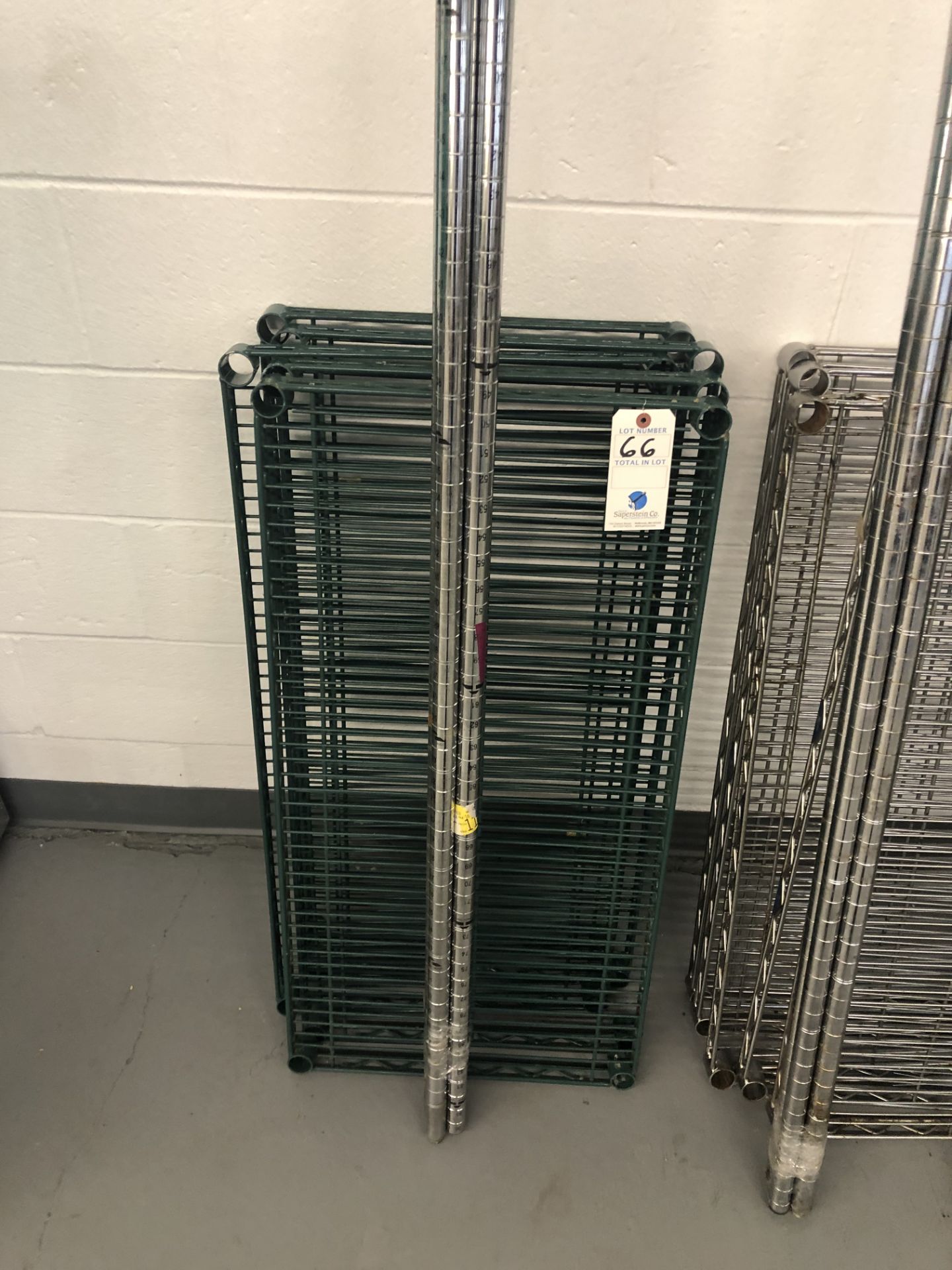 3' Wide section of Erector Shelving with 5 Shelves