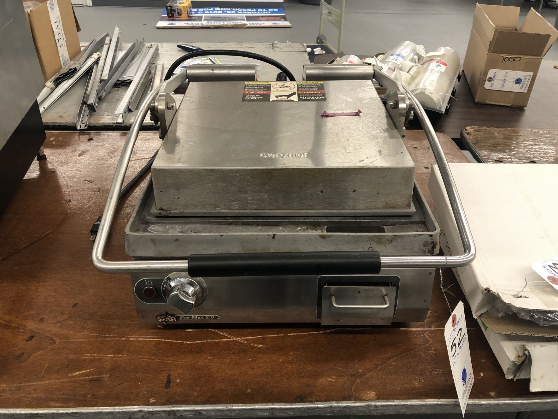 Star Pro Max #PST14, SS, 2.0 Electric Counter Top Griddle Press, 14" x 14"